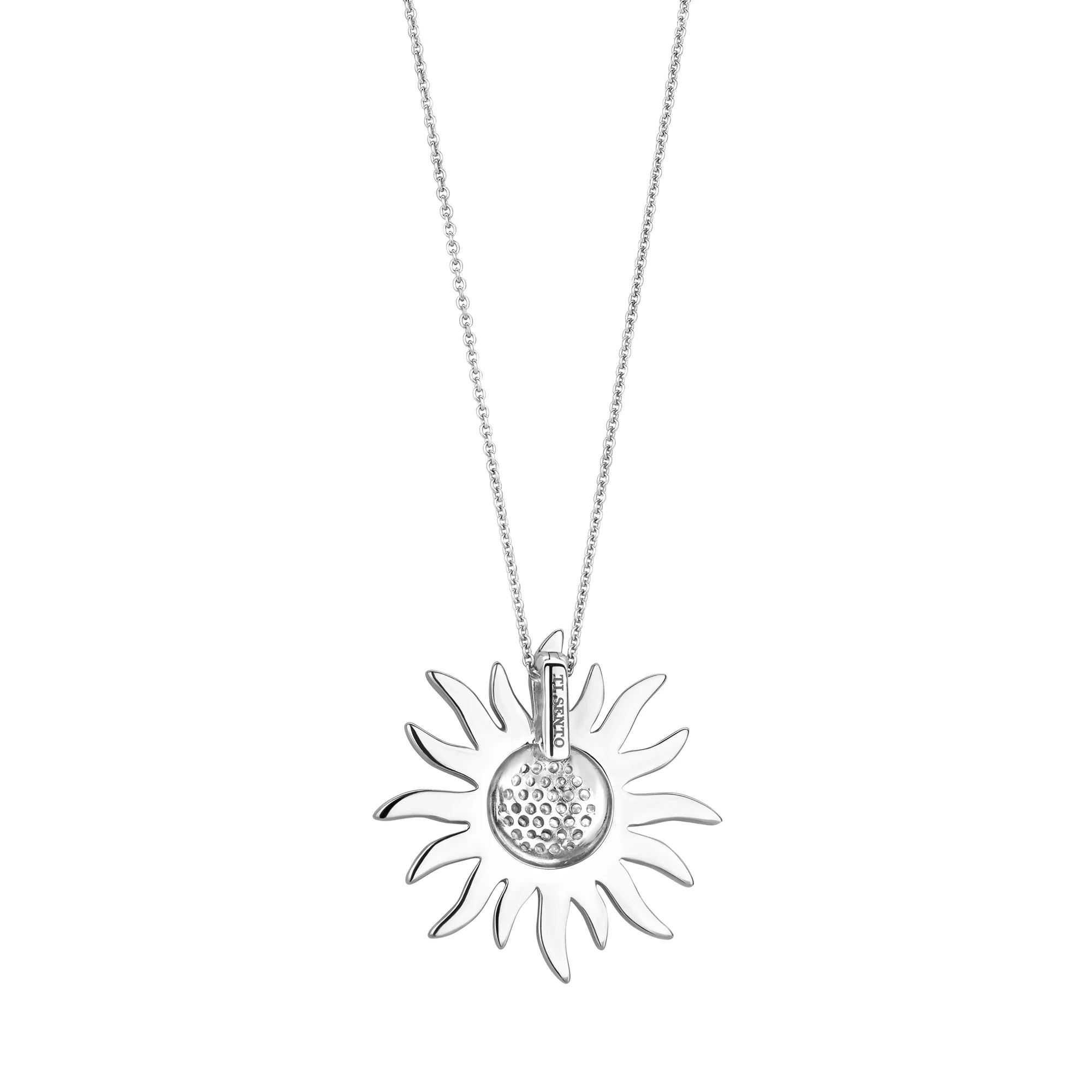 Ti Sento Yellow Gold Plated Cubic Zirconia Sun Pendant 6832ZY - Image 3