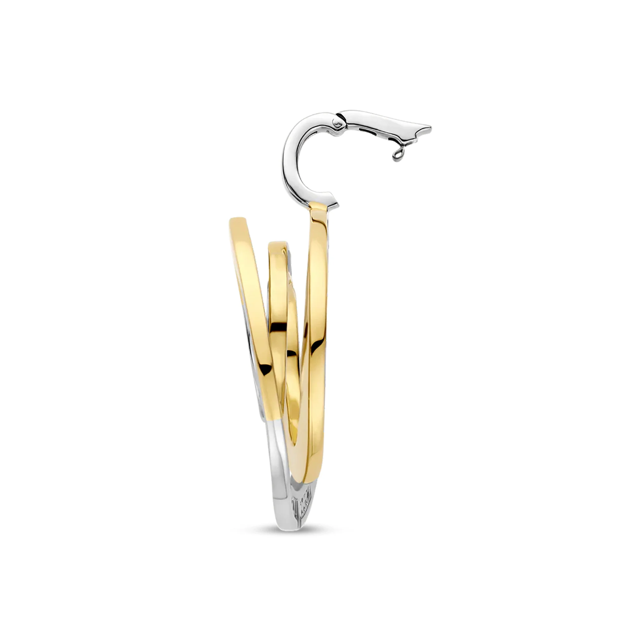 Ti Sento Yellow Gold Plated Cubic Zirconia Swirl Pendant 6851ZY - Image 4