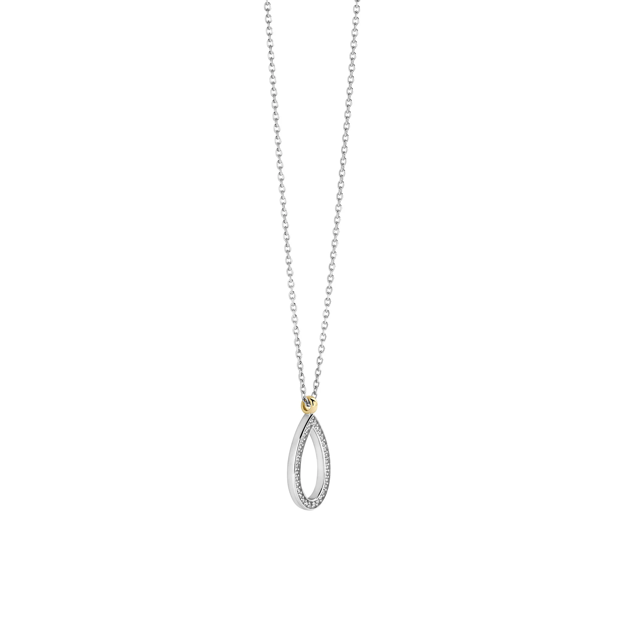 Ti Sento Yellow Gold Plated Cubic Zirconia Teardrop Necklace 34110ZY - Image 2