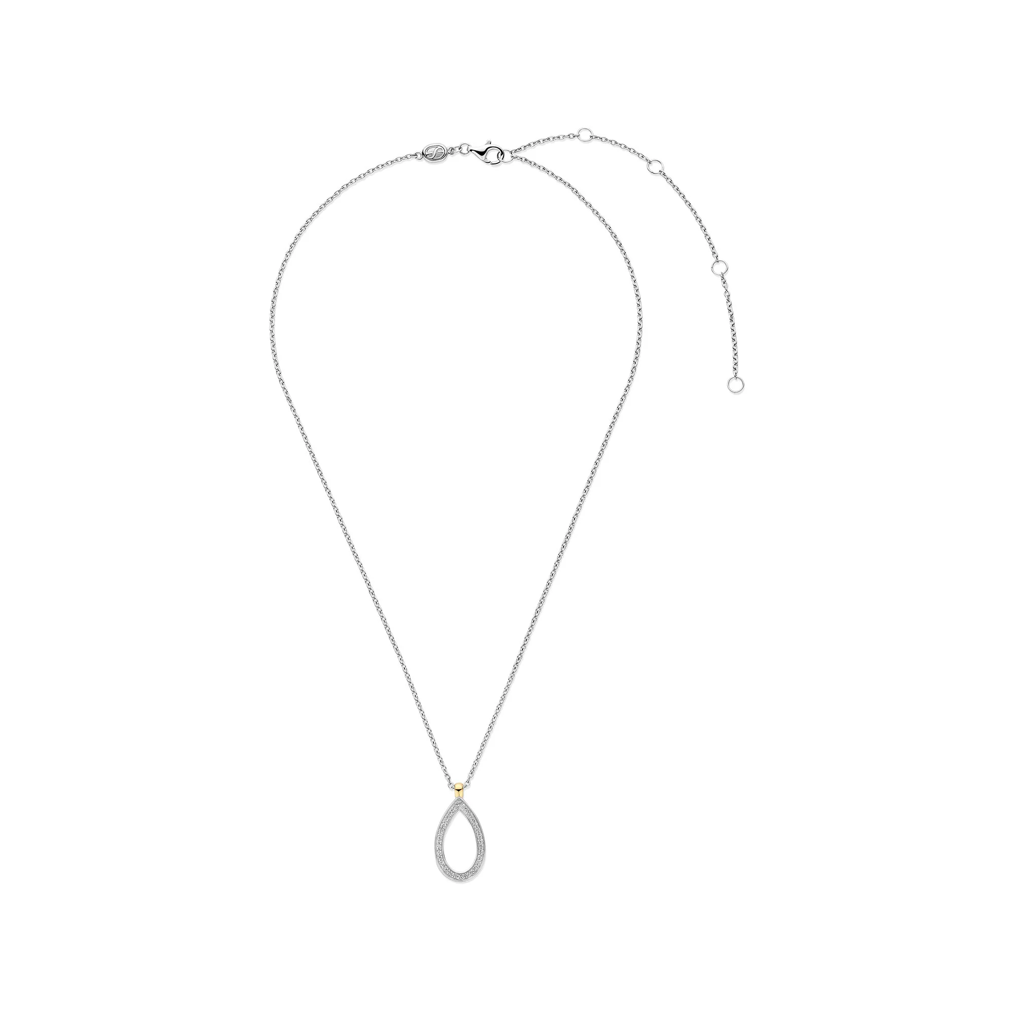 Ti Sento Yellow Gold Plated Cubic Zirconia Teardrop Necklace 34110ZY - Image 4