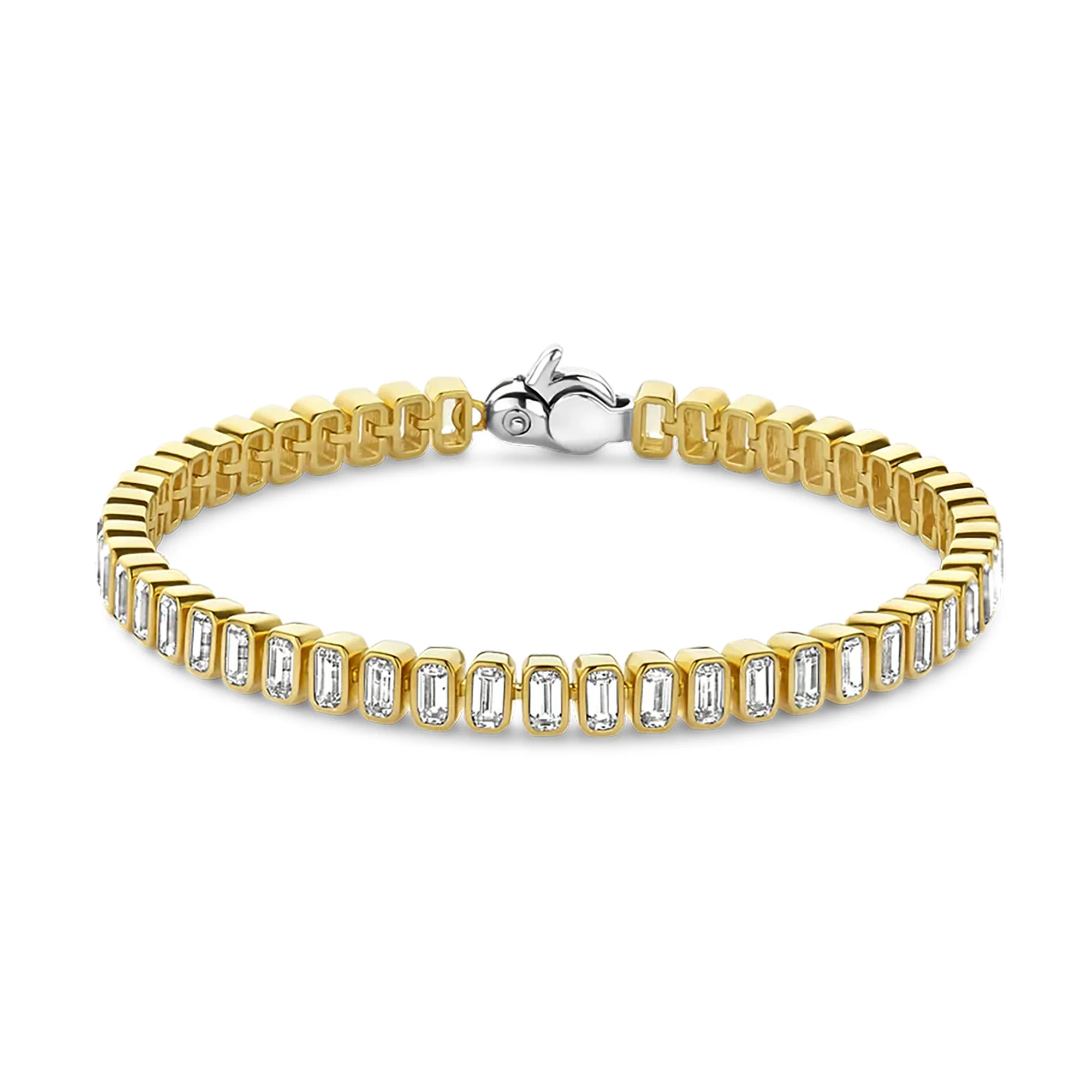 Ti Sento Yellow Gold Plated Cubic Zirconia Tennis Bracelet 23040ZY