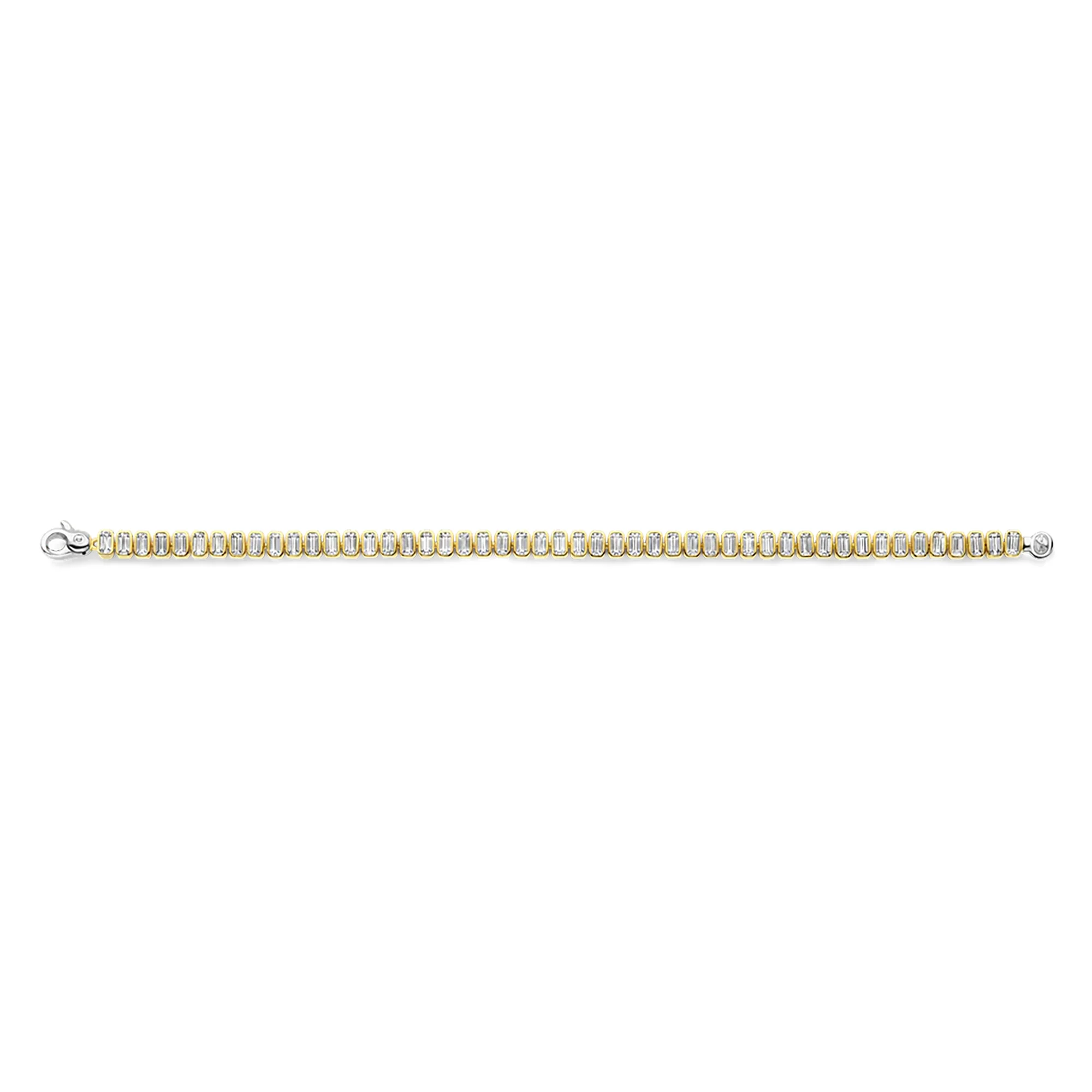 Ti Sento Yellow Gold Plated Cubic Zirconia Tennis Bracelet 23040ZY - Image 2