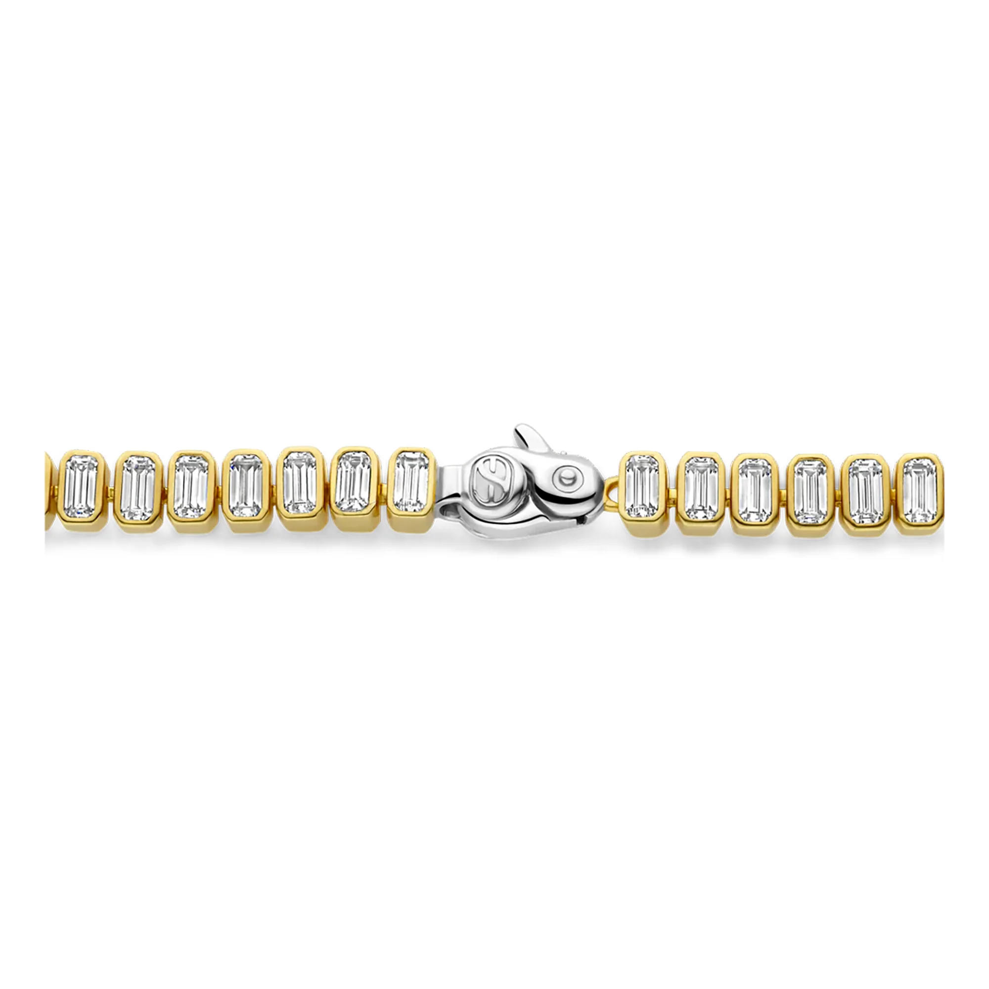 Ti Sento Yellow Gold Plated Cubic Zirconia Tennis Bracelet 23040ZY - Image 3