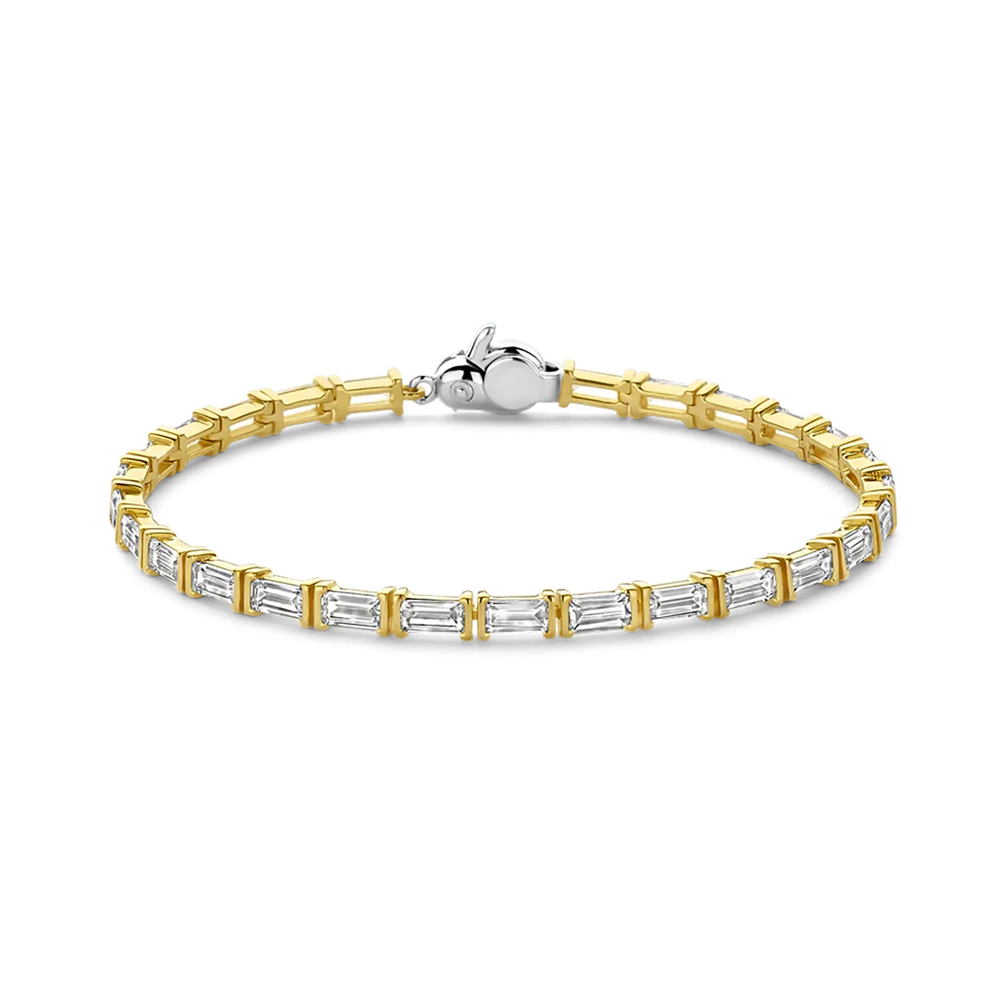 Ti Sento Yellow Gold Plated Cubic Zirconia Tennis Bracelet 23041ZY