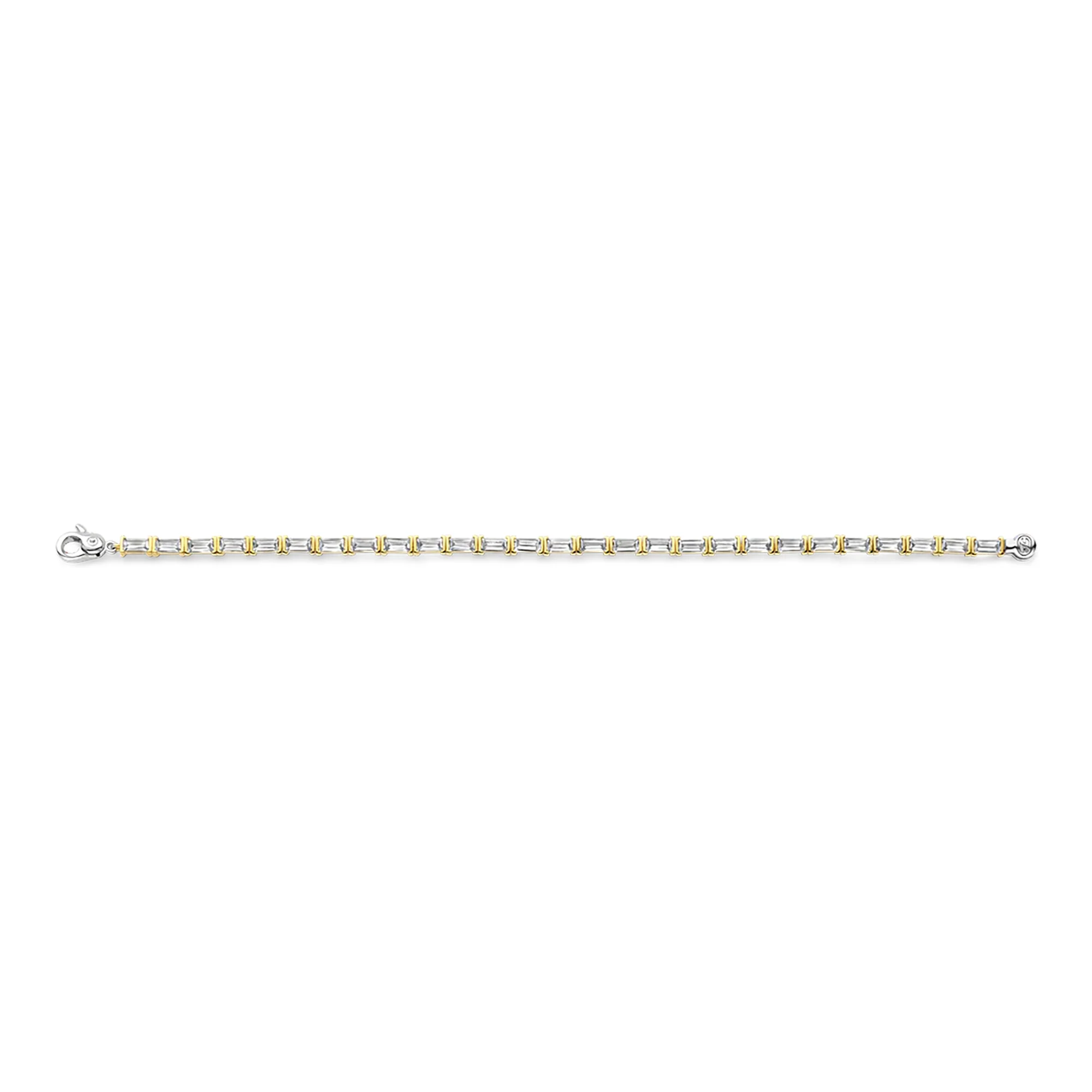 Ti Sento Yellow Gold Plated Cubic Zirconia Tennis Bracelet 23041ZY - Image 2