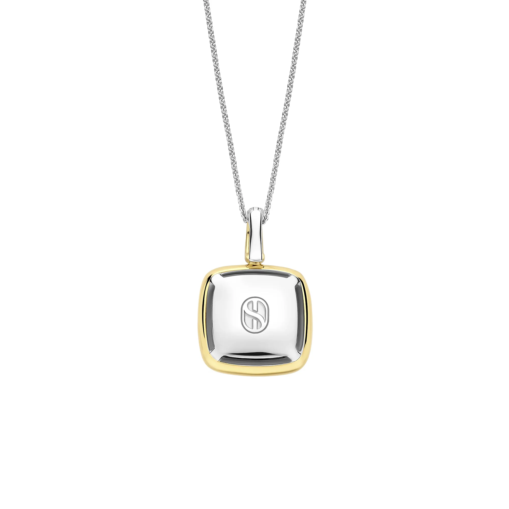 Ti Sento Yellow Gold Plated Dark Blue Crystal Pendant 6836DB - Image 3