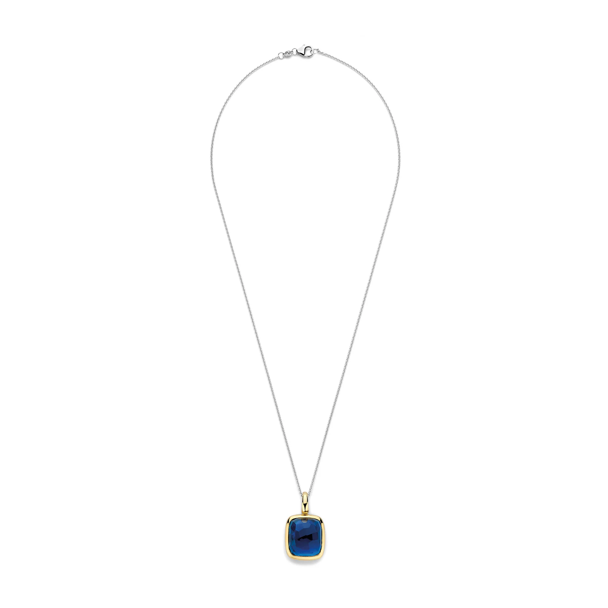 Ti Sento Yellow Gold Plated Dark Blue Crystal Pendant 6836DB - Image 4