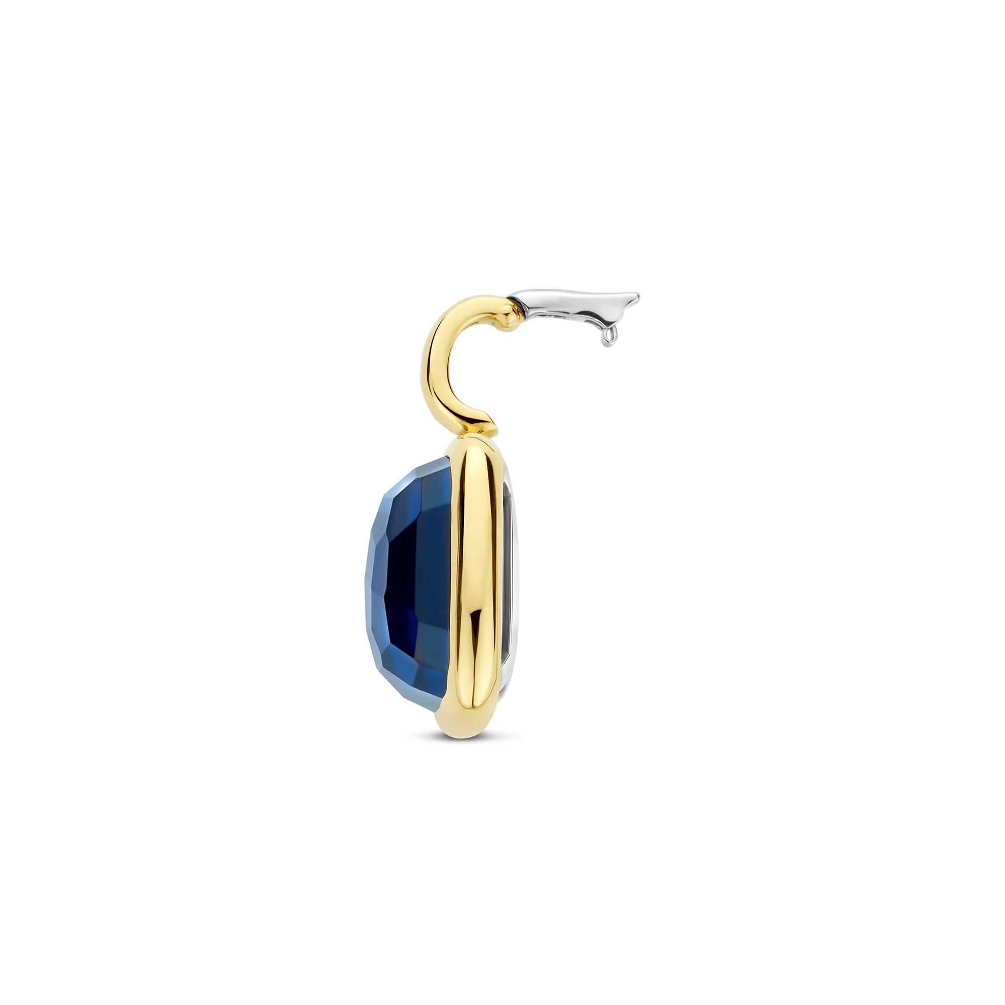 Ti Sento Yellow Gold Plated Dark Blue Crystal Pendant 6836DB - Image 5