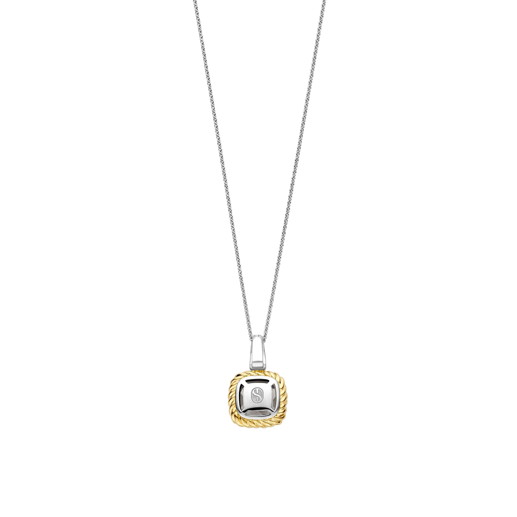 Ti Sento Yellow Gold Plated Grey Crystal and Cubic Zirconia Pendant 6853GG - Image 3