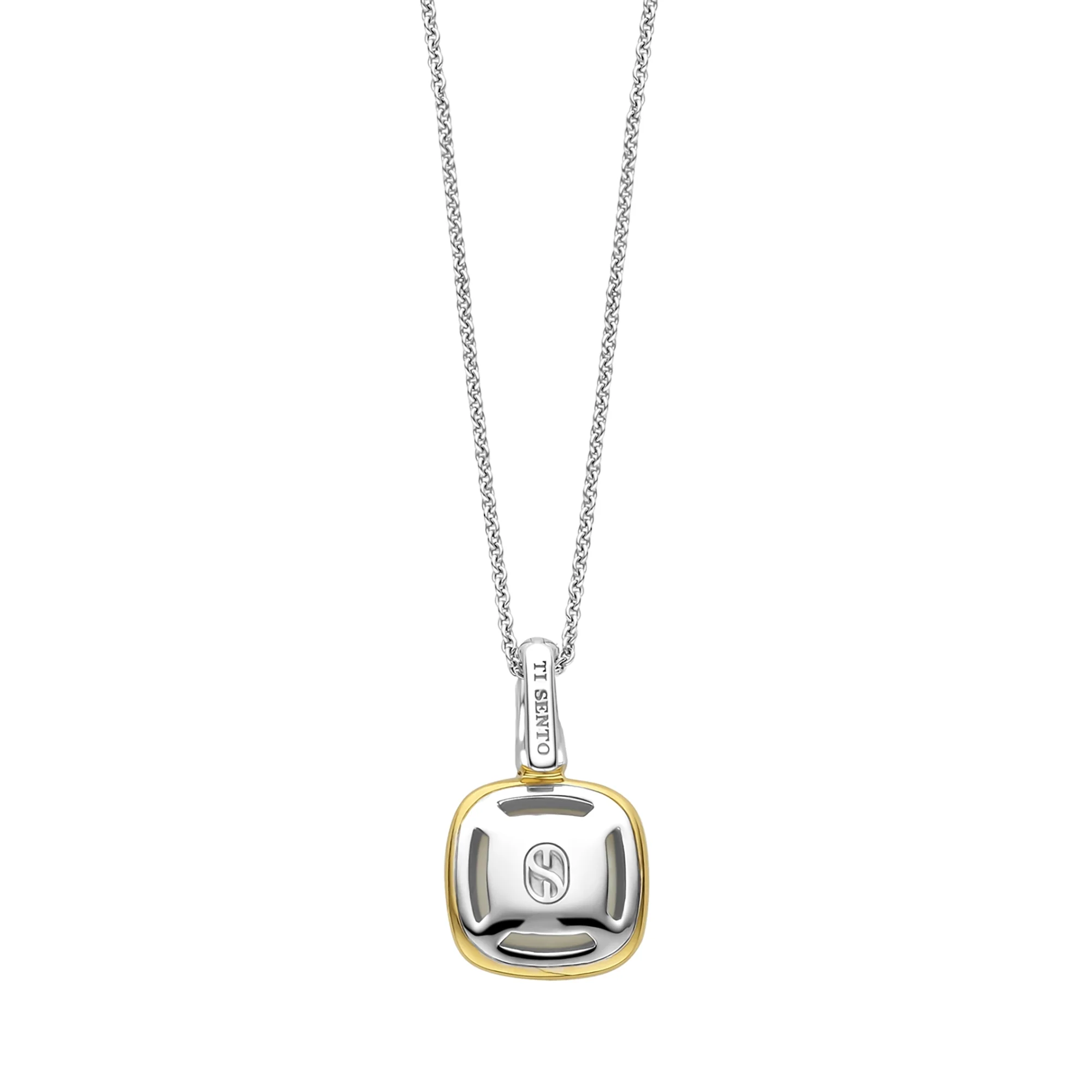 Ti Sento Yellow Gold Plated Grey Crystal Pendant 6829BL - Image 3