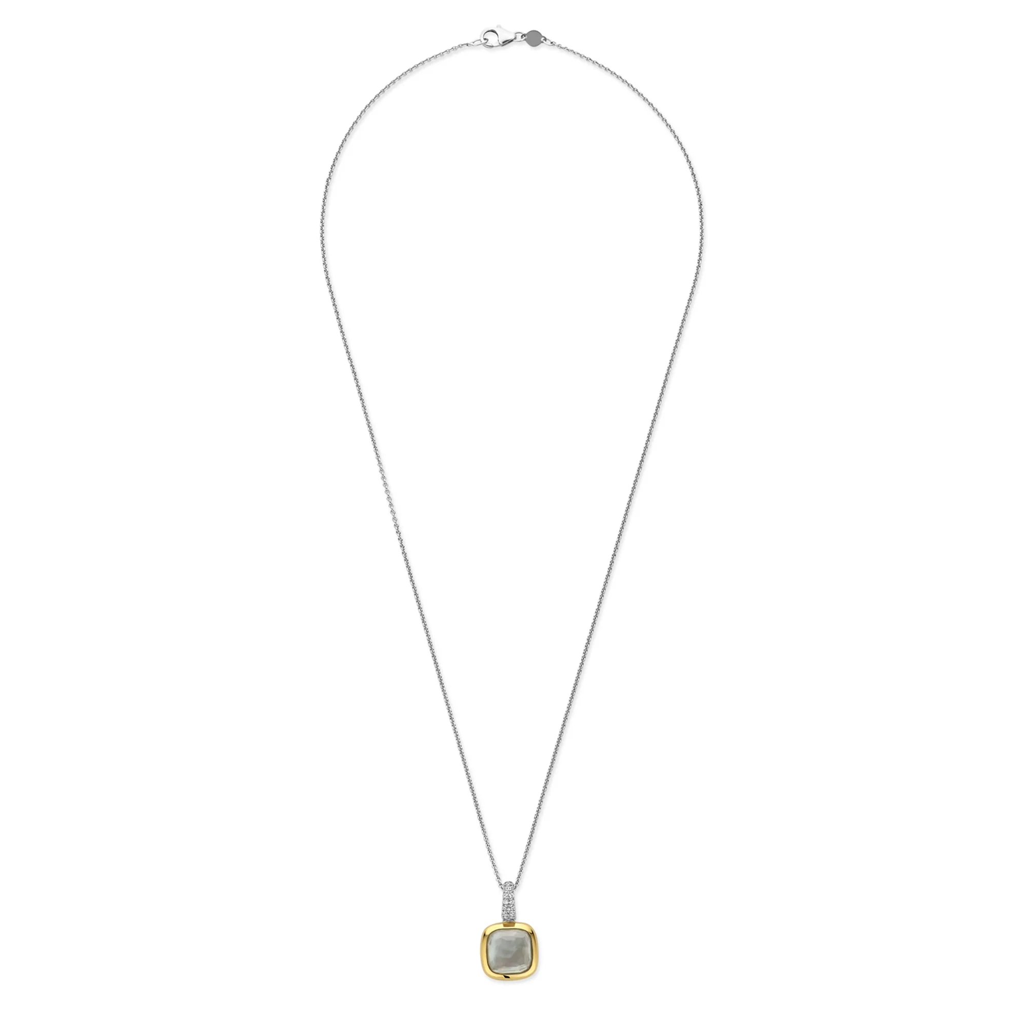 Ti Sento Yellow Gold Plated Grey Crystal Pendant 6829BL - Image 4