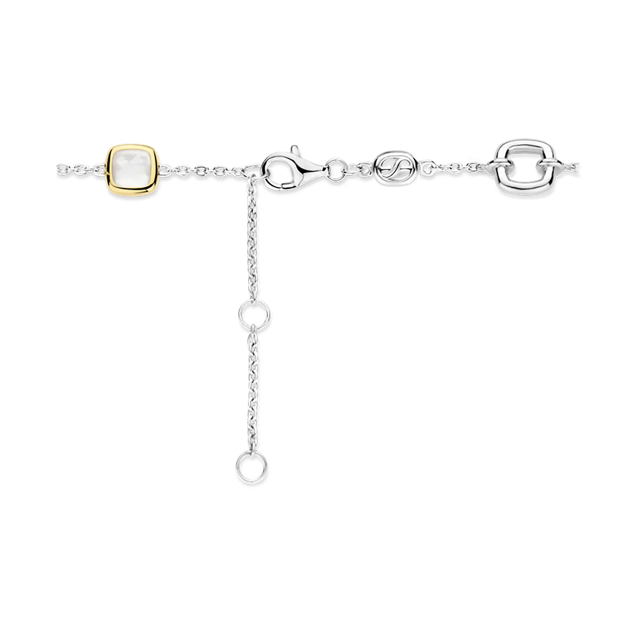 Ti Sento Yellow Gold Plated Mother of Pearl Grey and Cubic Zirconia Bracelet 23053BL - Image 3