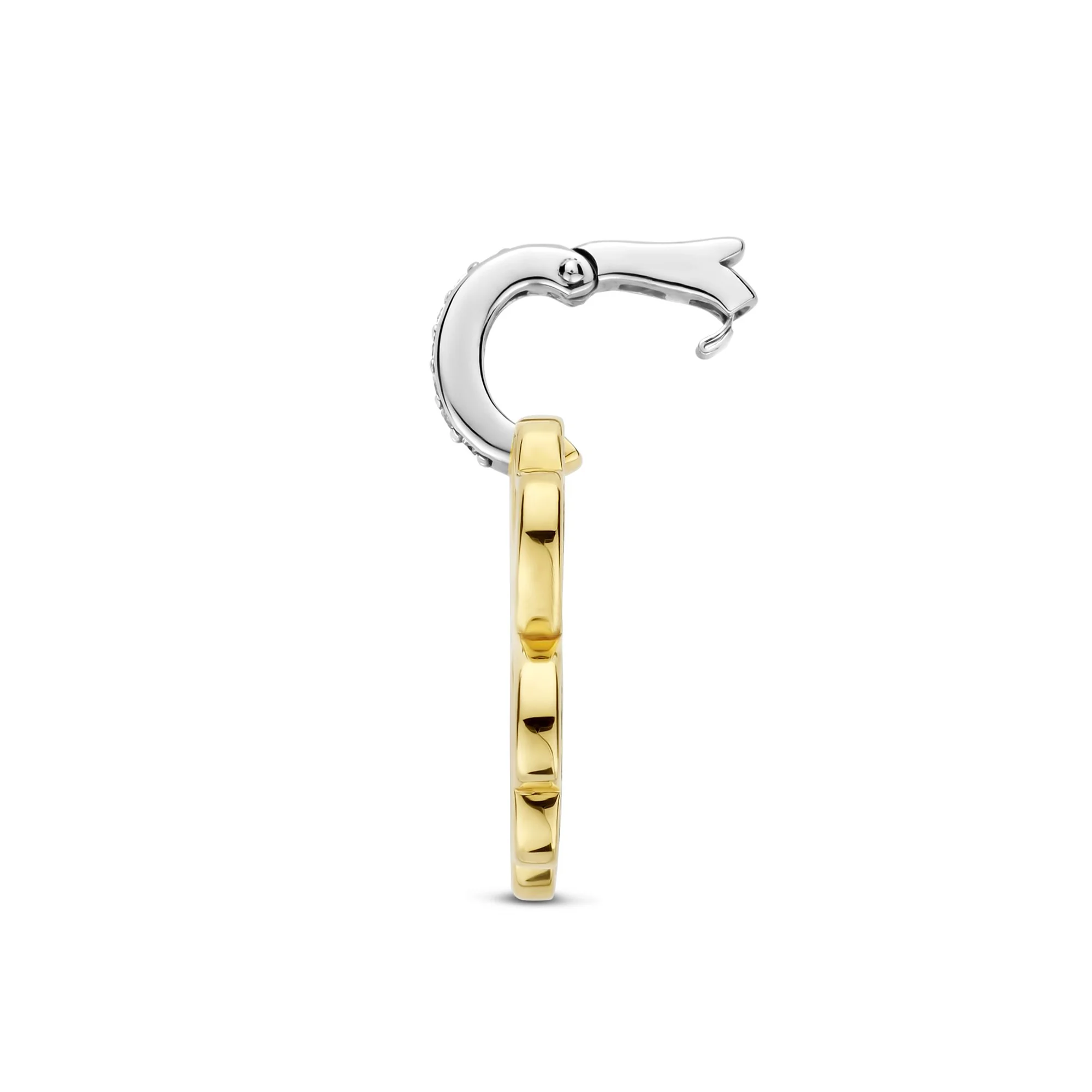 Ti Sento Yellow Gold Plated Mother of Pearl White and Cubic Zirconia Clover Pendant 6821MW - Image 5