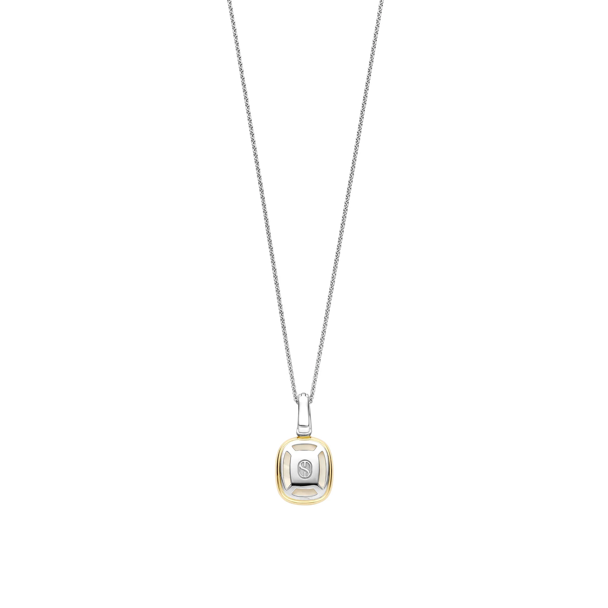 Ti Sento Yellow Gold Plated Mother of Pearl White Crystal and Cubic Zirconia Pendant 6852MW - Image 3