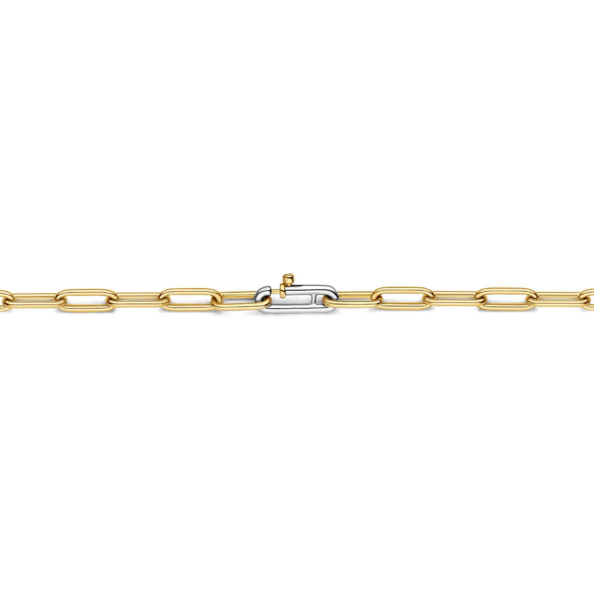 Ti Sento Yellow Gold Plated Oval Linked Necklace 3947SY - Image 2
