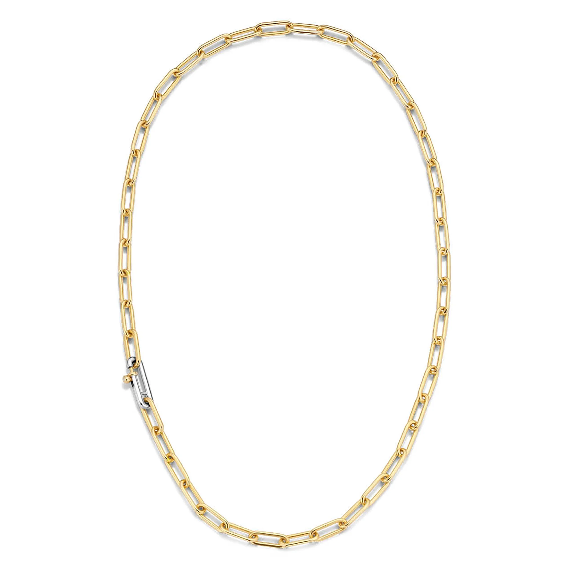 Ti Sento Yellow Gold Plated Oval Linked Necklace 3947SY - Image 3