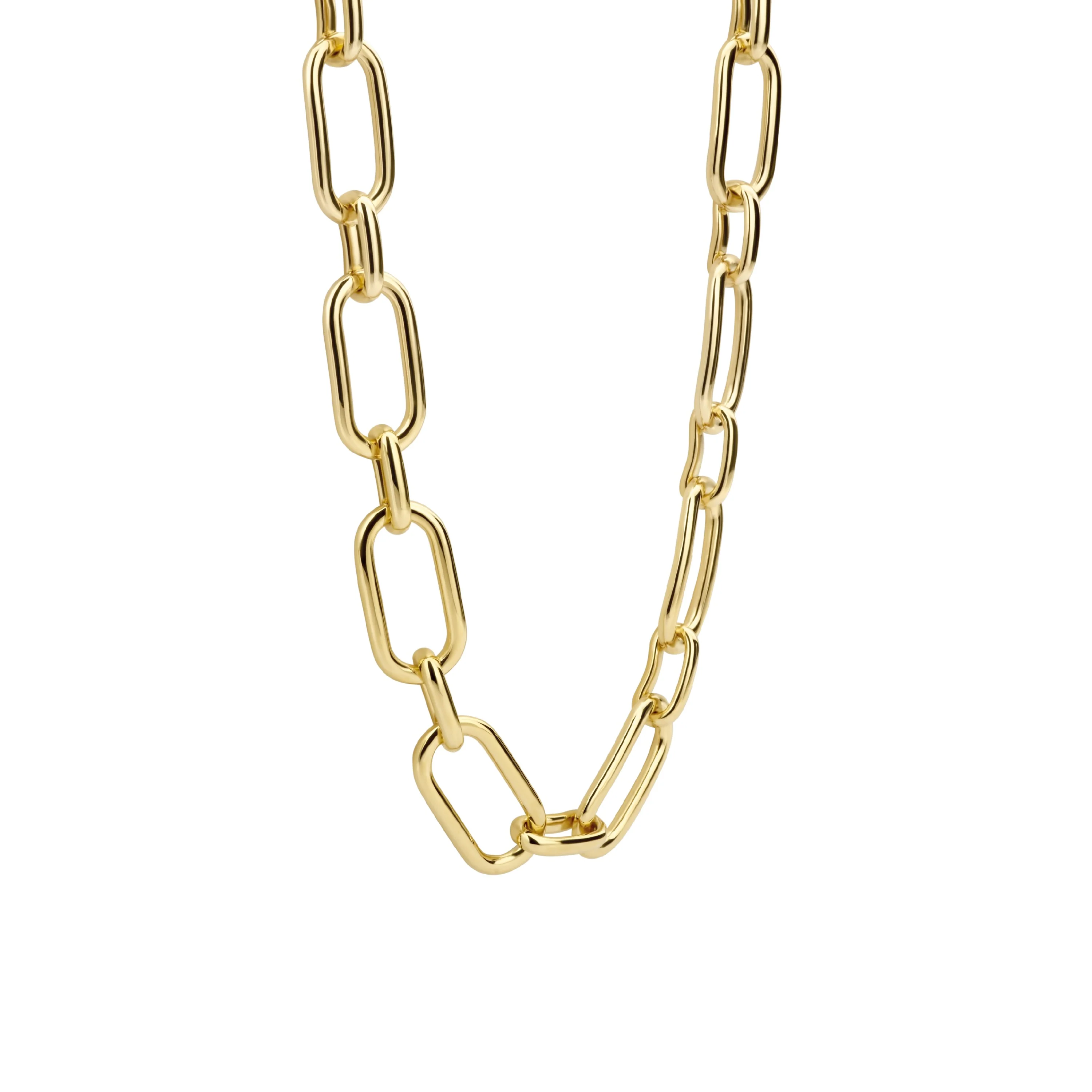 Ti Sento Yellow Gold Plated Oversized Oval Link Necklace 3965SY - Image 2