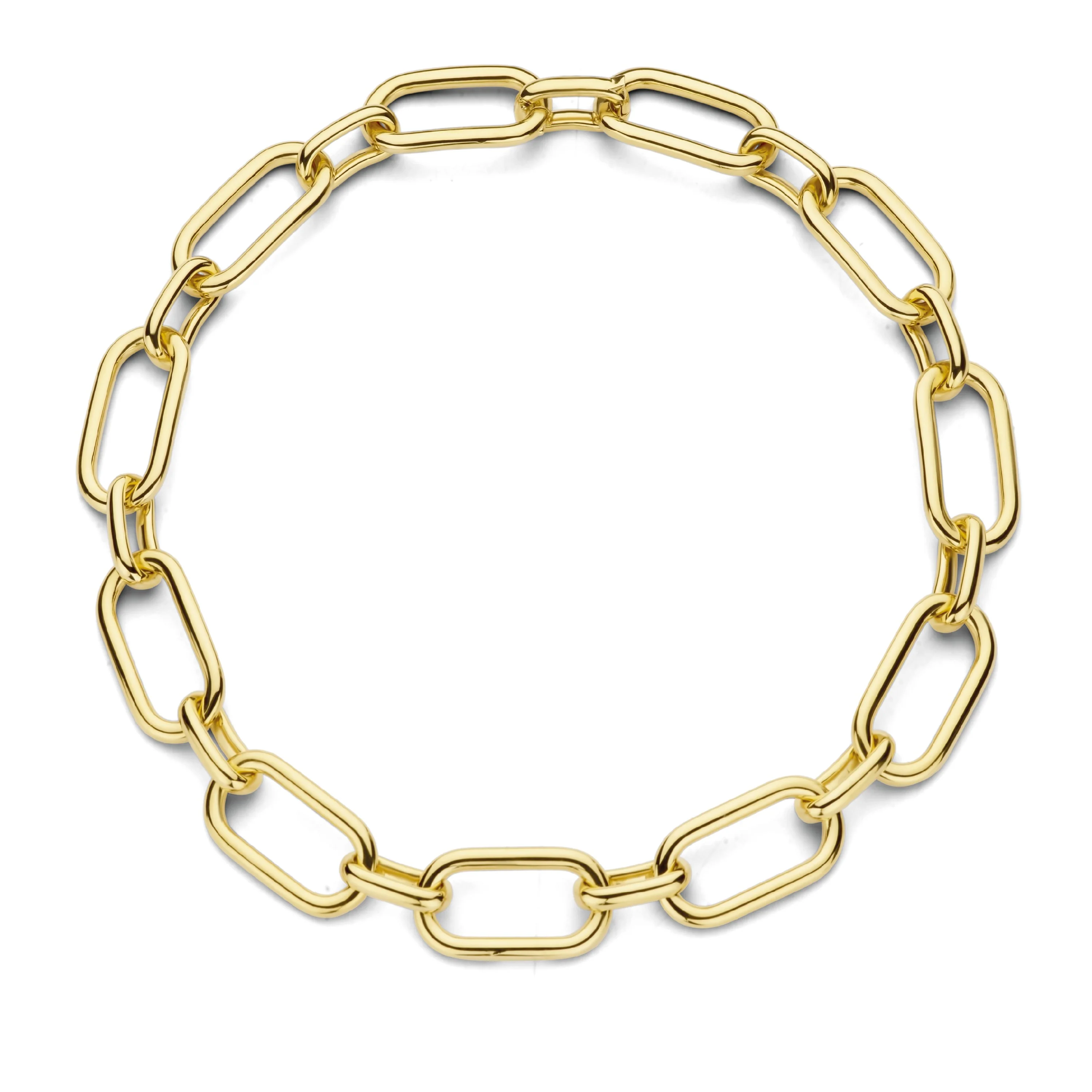 Ti Sento Yellow Gold Plated Oversized Oval Link Necklace 3965SY - Image 3