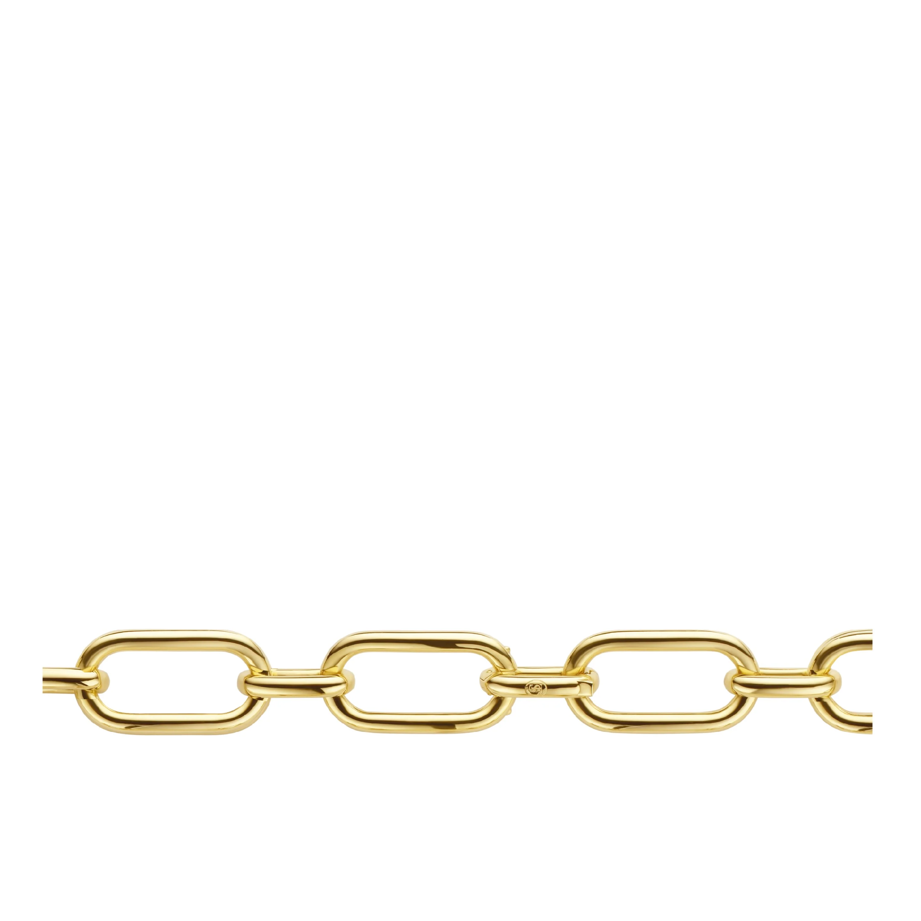 Ti Sento Yellow Gold Plated Oversized Oval Link Necklace 3965SY - Image 4