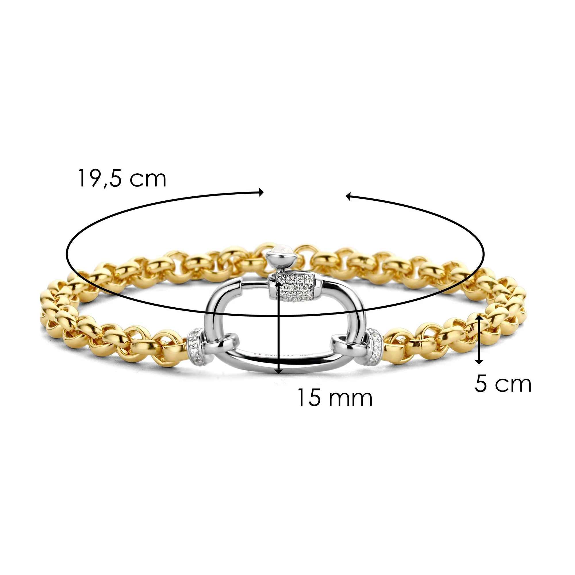 Ti Sento Yellow Gold Plated Rolo Chain Bracelet 2950ZY - Image 3