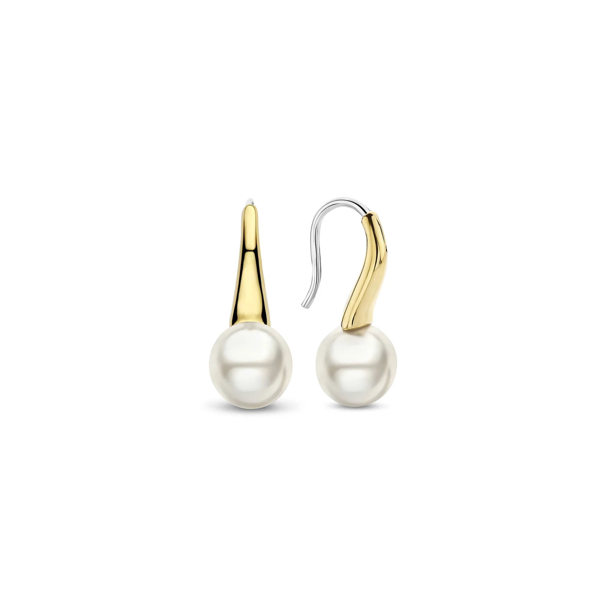 Ti Sento Yellow Gold Plated Shell Pearl Drop Earrings 7937YP