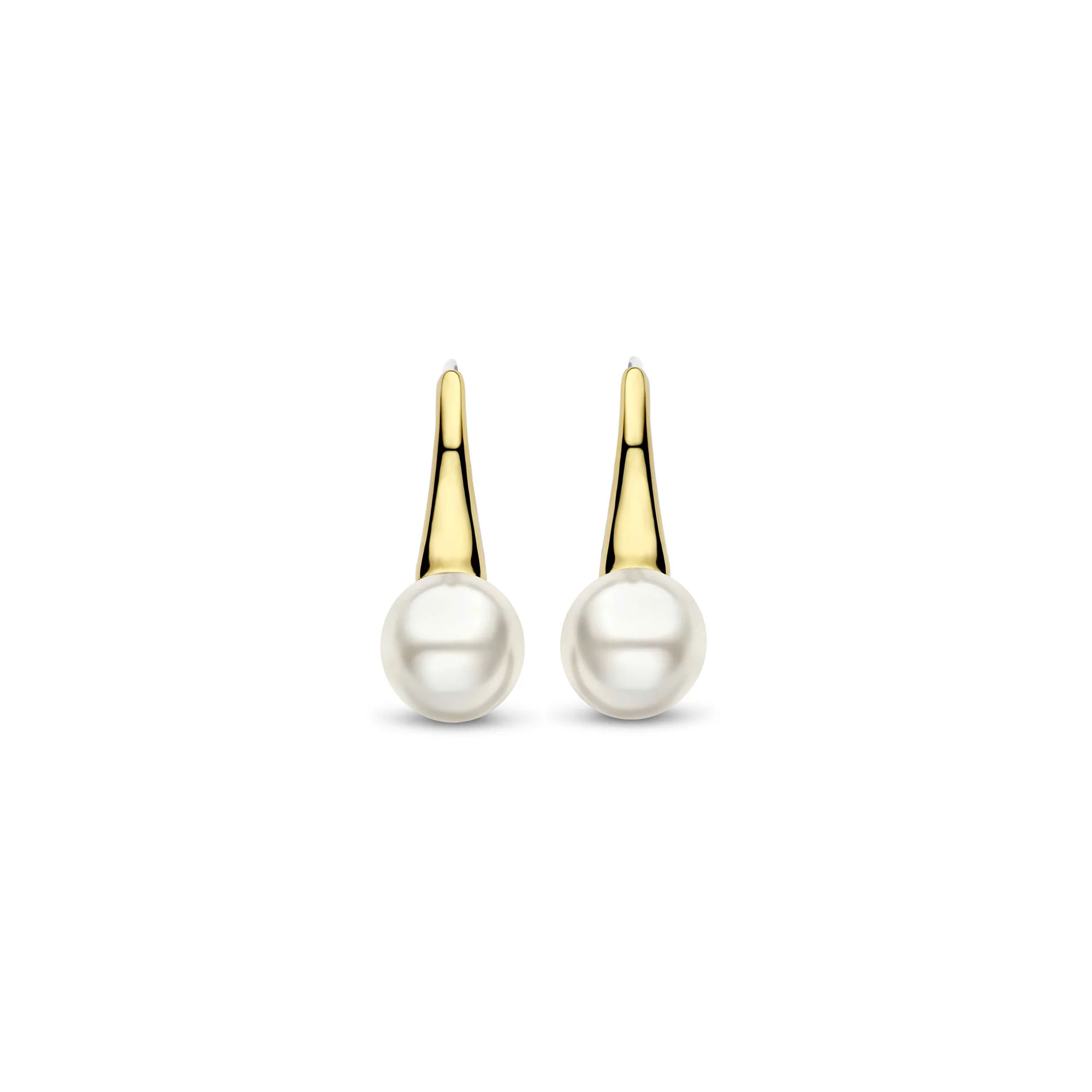 Ti Sento Yellow Gold Plated Shell Pearl Drop Earrings 7937YP - Image 2