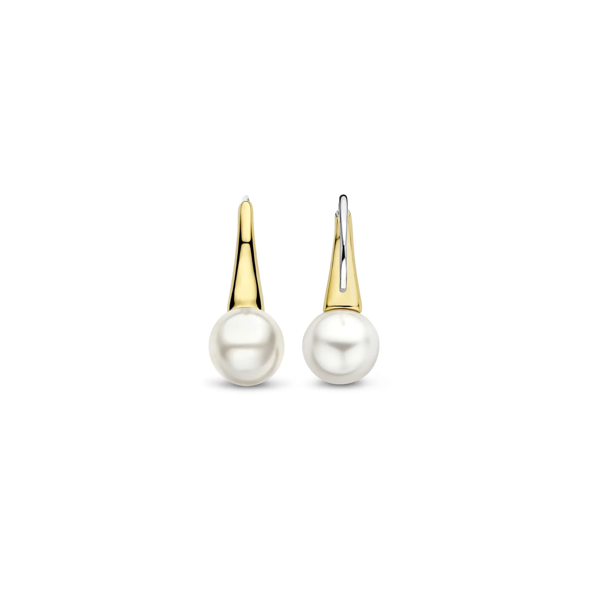 Ti Sento Yellow Gold Plated Shell Pearl Drop Earrings 7937YP - Image 3