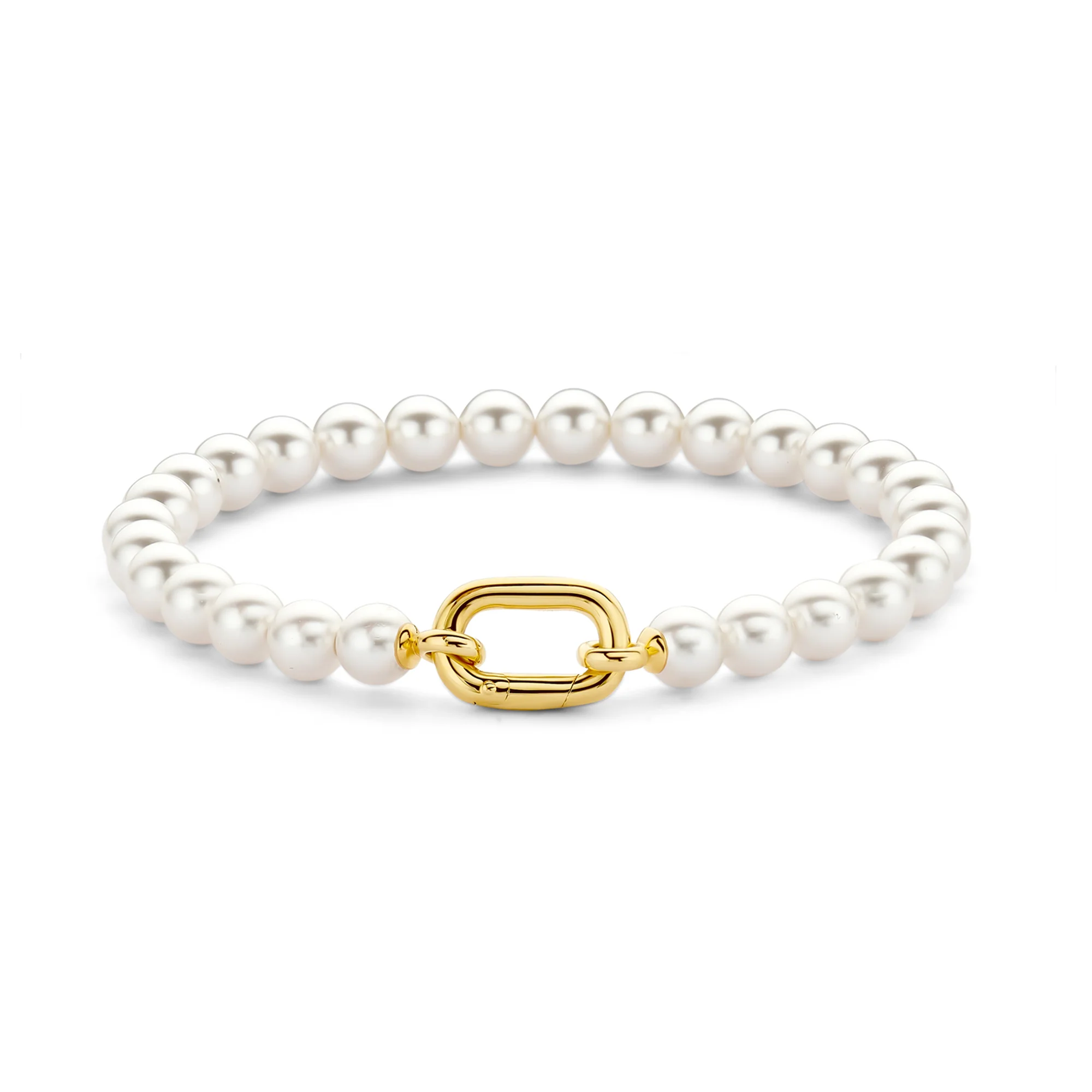Ti Sento Yellow Gold Plated Synthetic Pearl Bracelet 23037YP
