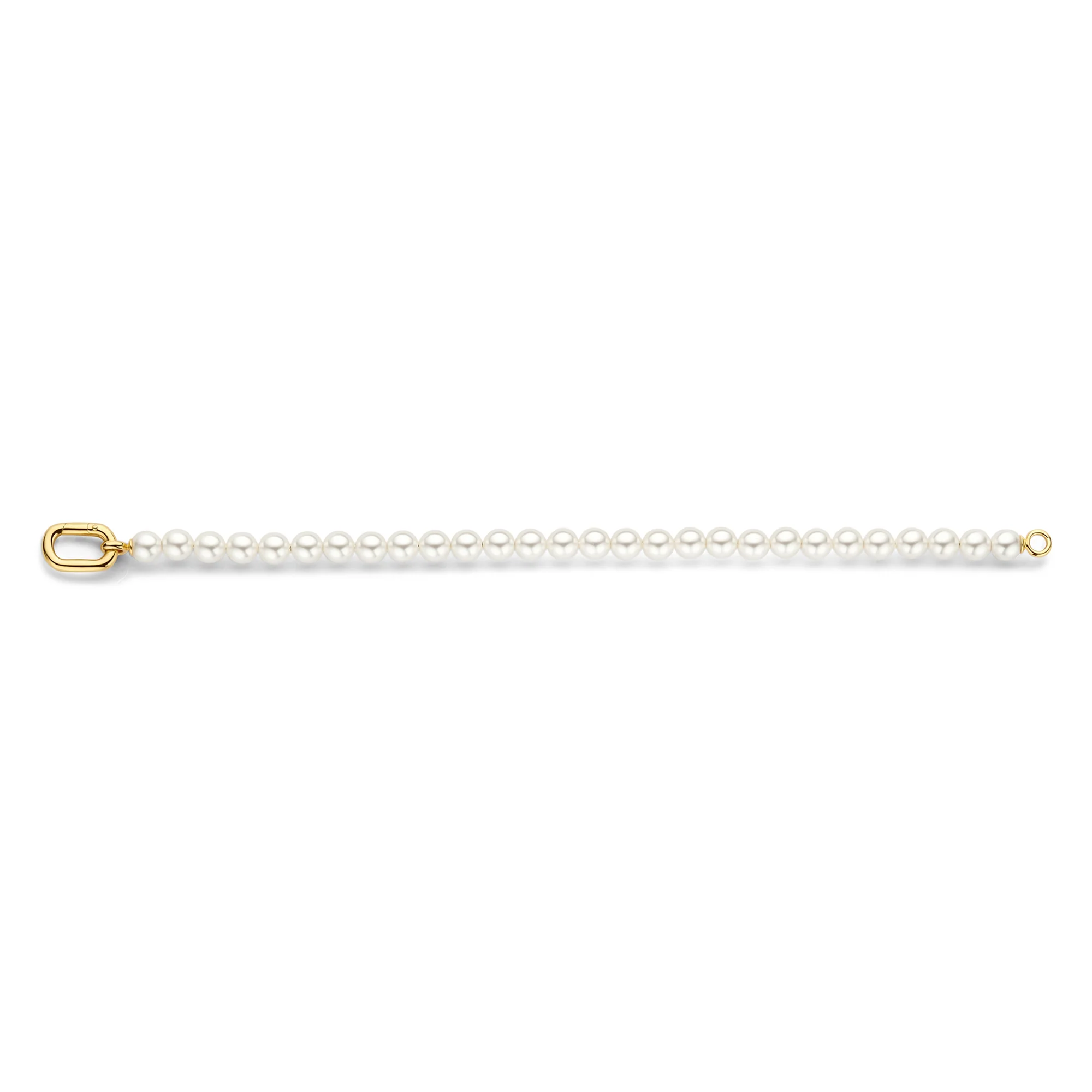 Ti Sento Yellow Gold Plated Synthetic Pearl Bracelet 23037YP - Image 2