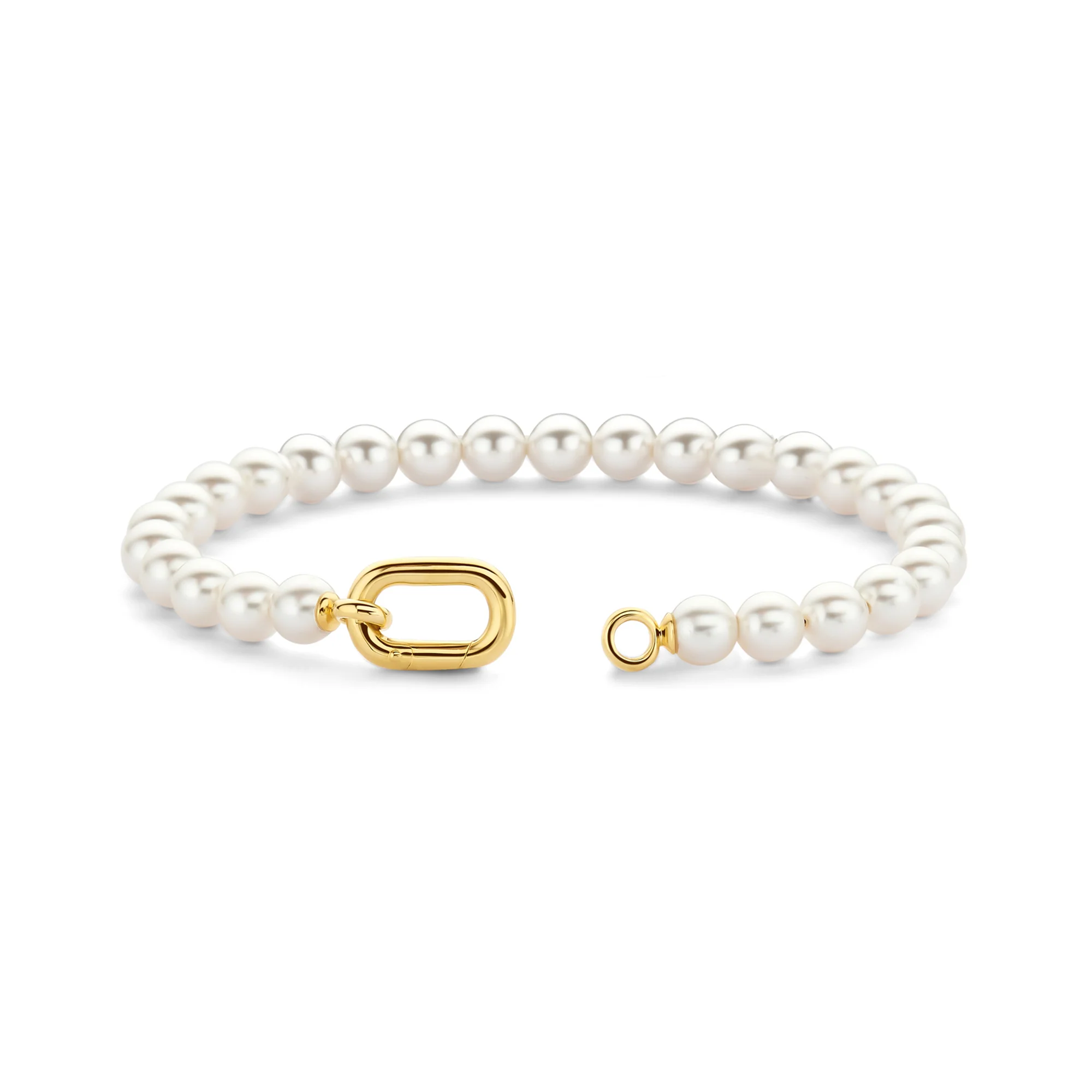 Ti Sento Yellow Gold Plated Synthetic Pearl Bracelet 23037YP - Image 3