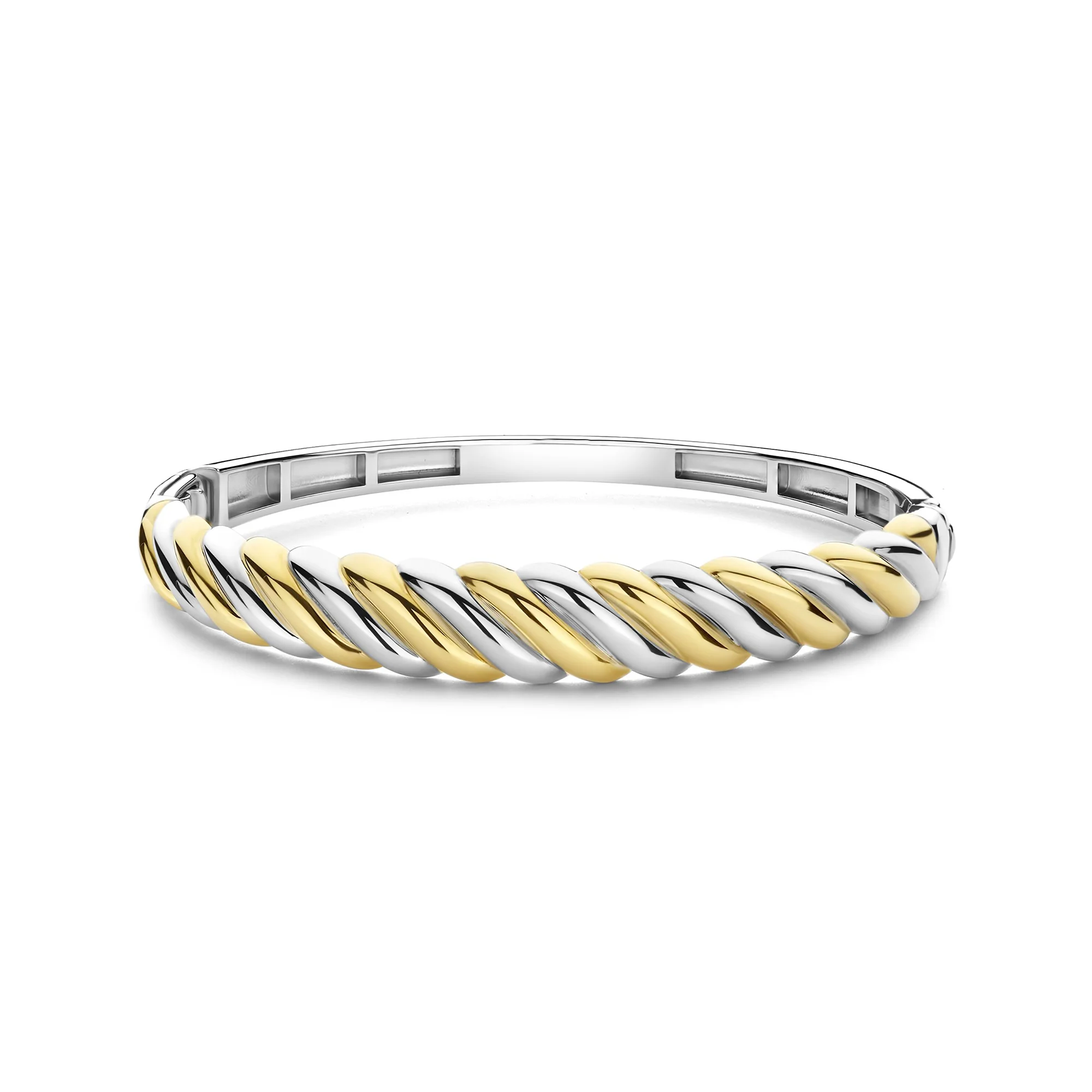 Ti Sento Yellow Gold Plated Twist Bangle 23078SY