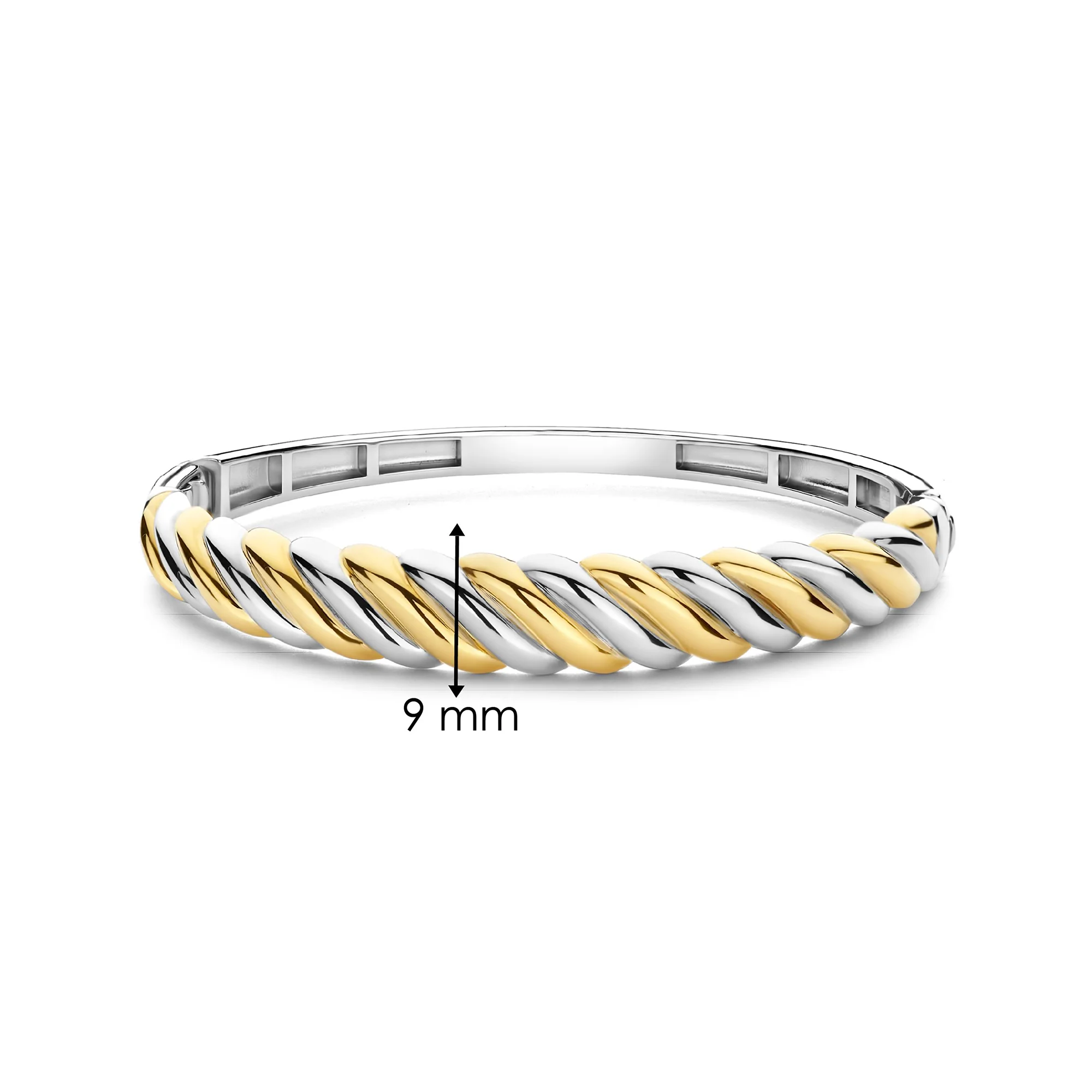 Ti Sento Yellow Gold Plated Twist Bangle 23078SY - Image 4