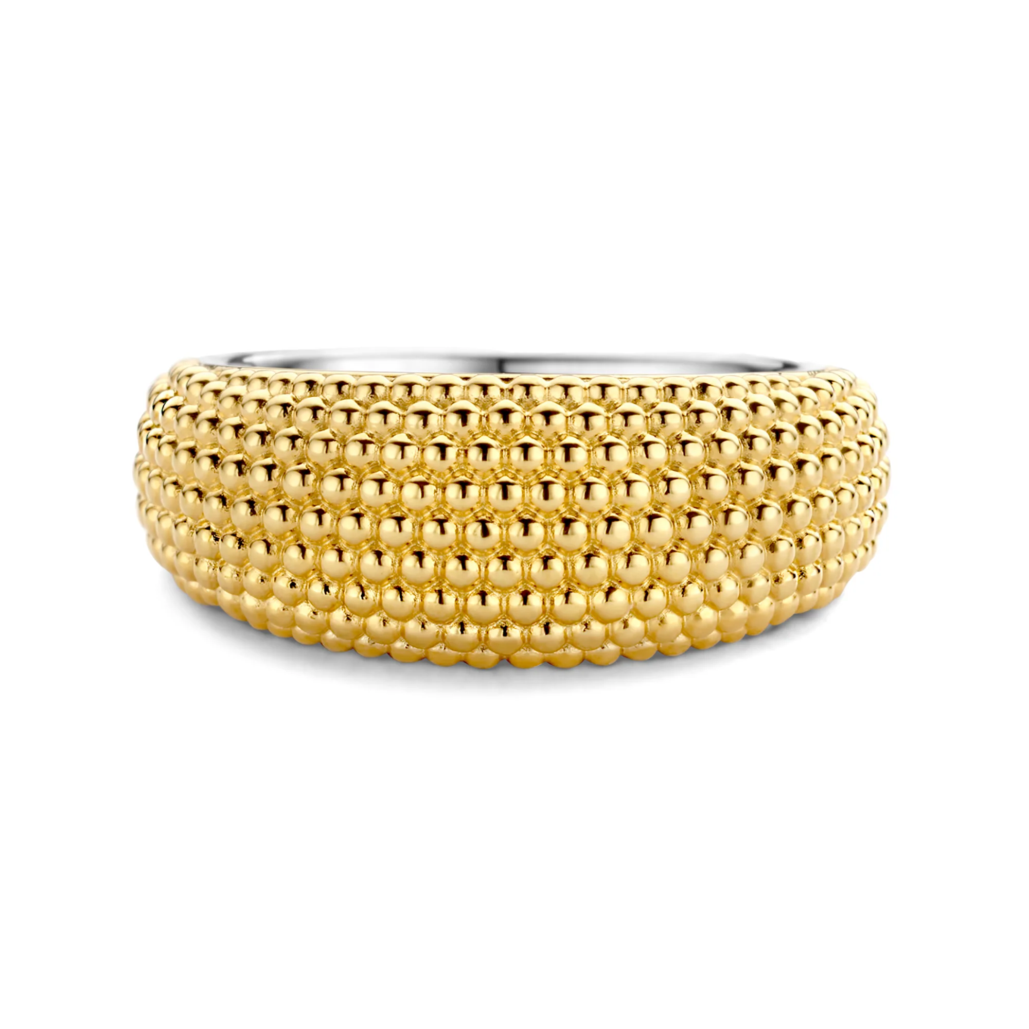 Ti Sento Yellow Gold Plated Wide Bubble Ring 12277SY (56) - Image 3