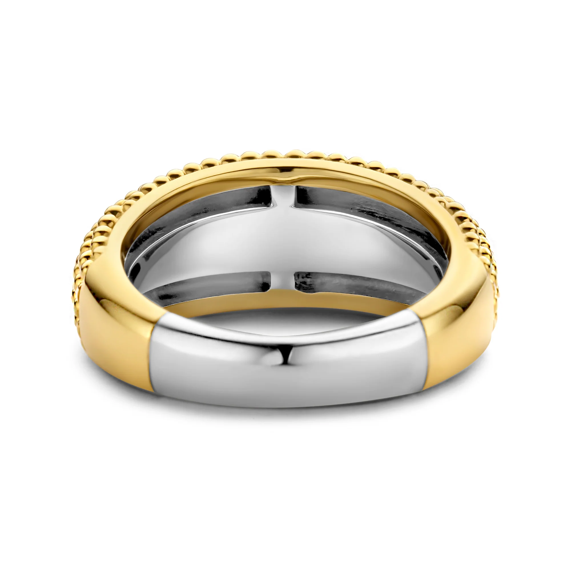 Ti Sento Yellow Gold Plated Wide Bubble Ring 12277SY (56) - Image 4