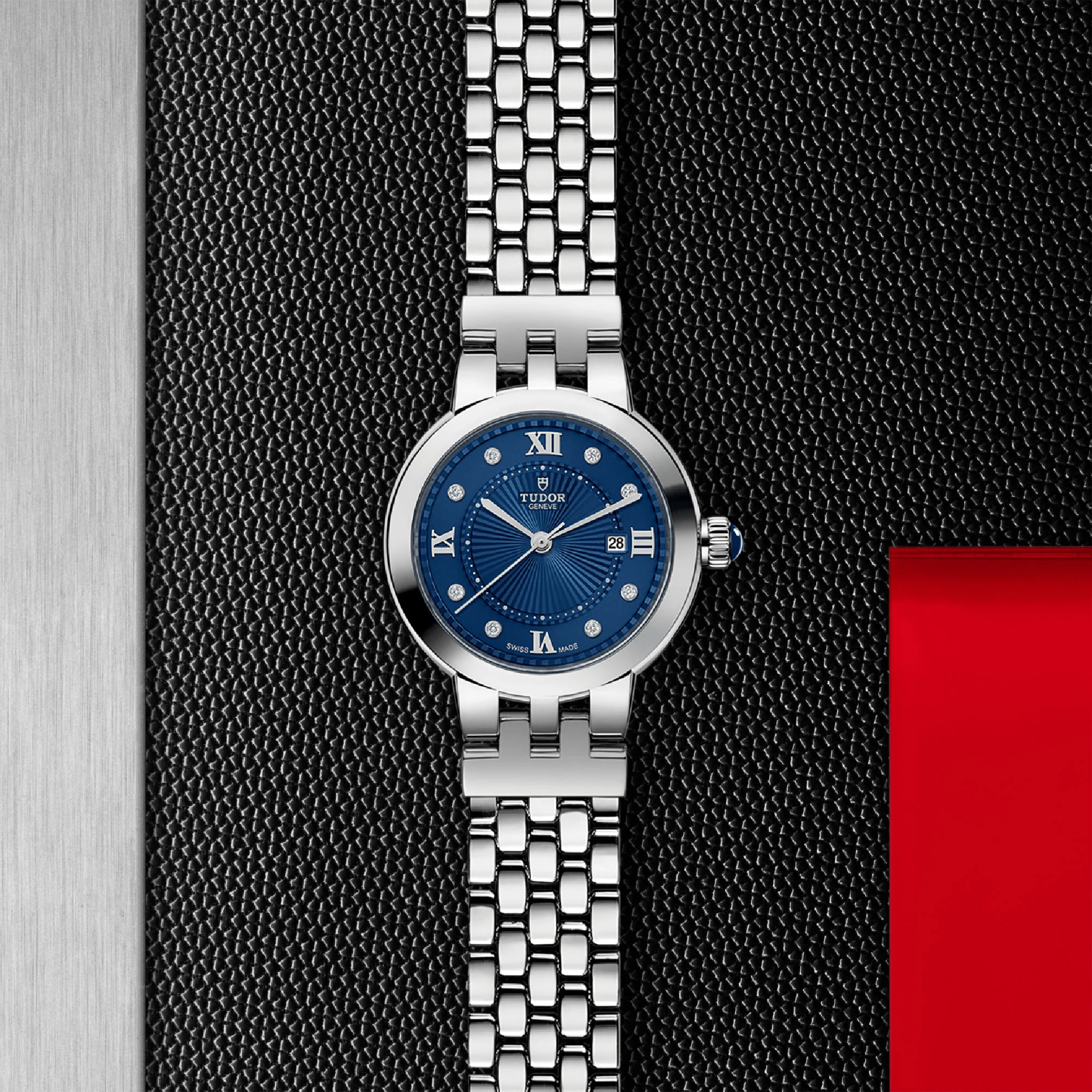 TUDOR Clair De Rose 30mm Stainless Steel Diamond Automatic Watch M35500-0010 - Image 3