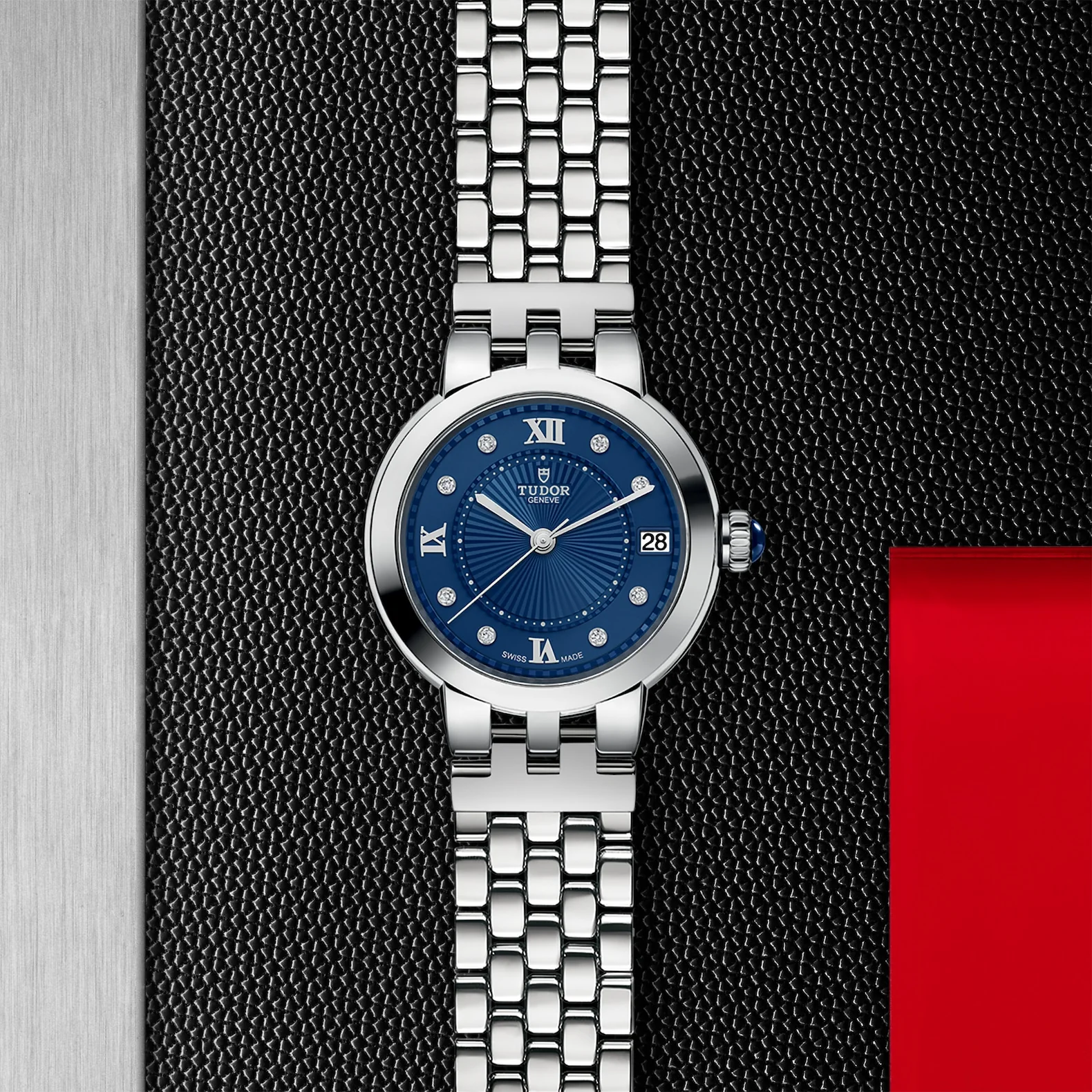 TUDOR Clair De Rose 34mm Stainless Steel Diamond Automatic Watch M35800-0010 - Image 2