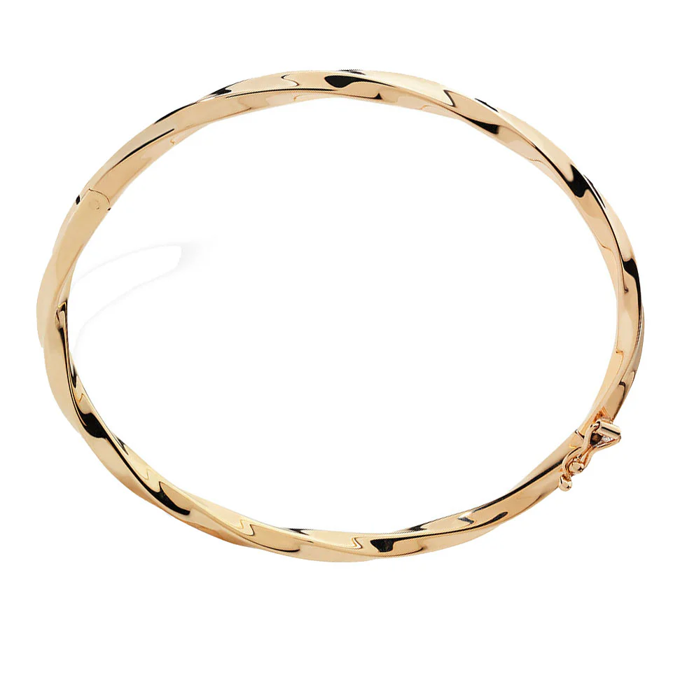 Twisted 9ct Yellow Gold Bangle - Image 2