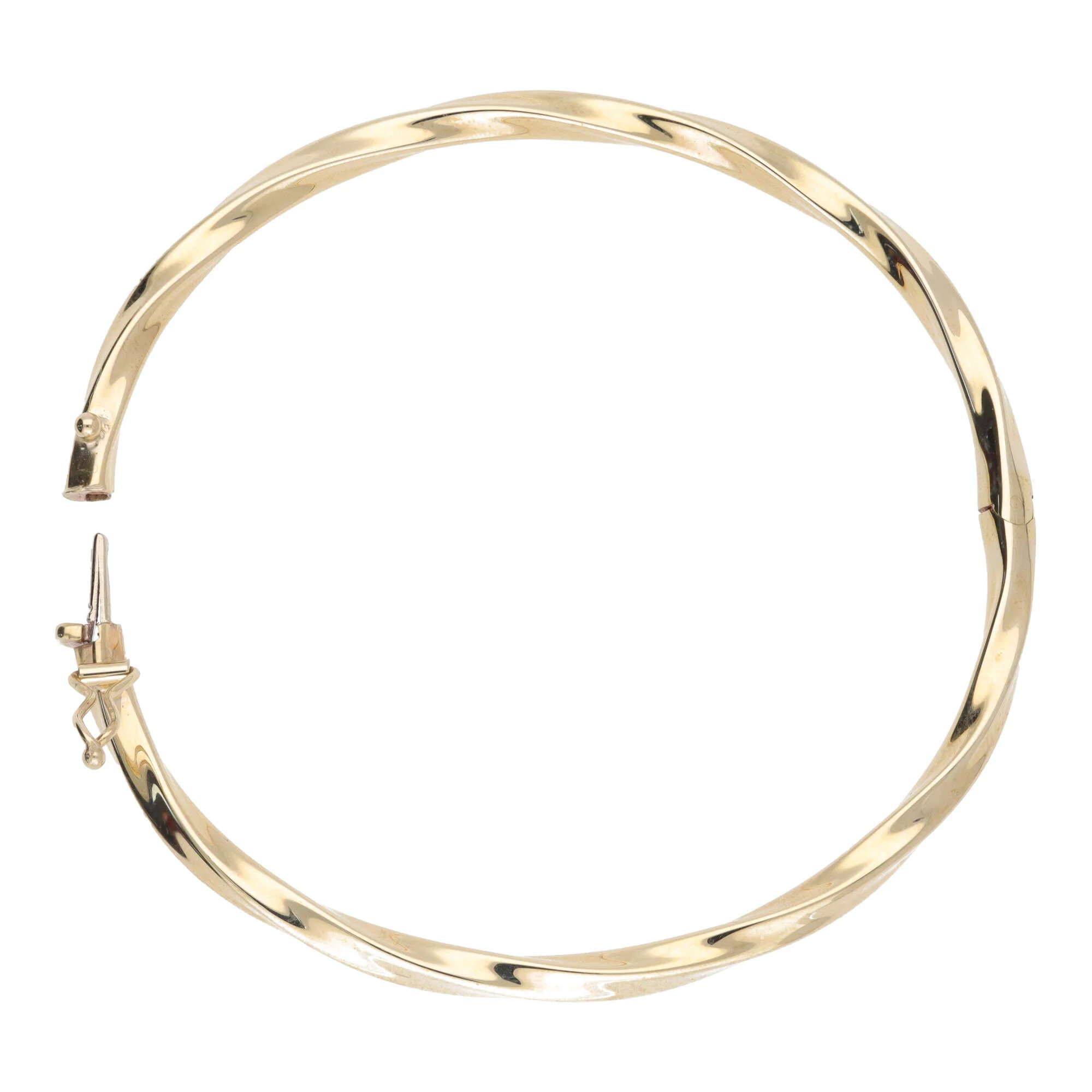 Twisted 9ct Yellow Gold Bangle - Image 4