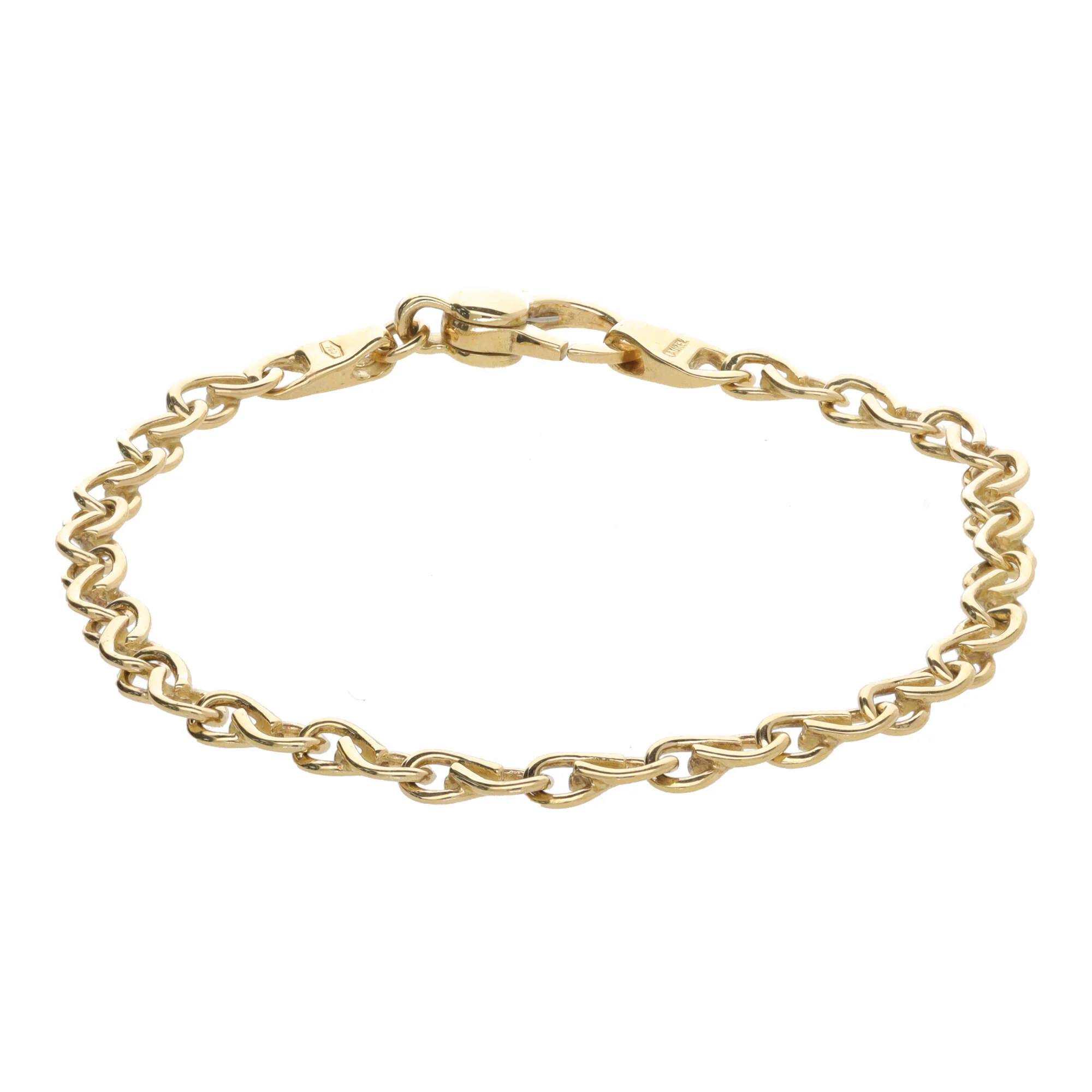 Twisted Teardrop 18ct Yellow Gold Bracelet - Image 2