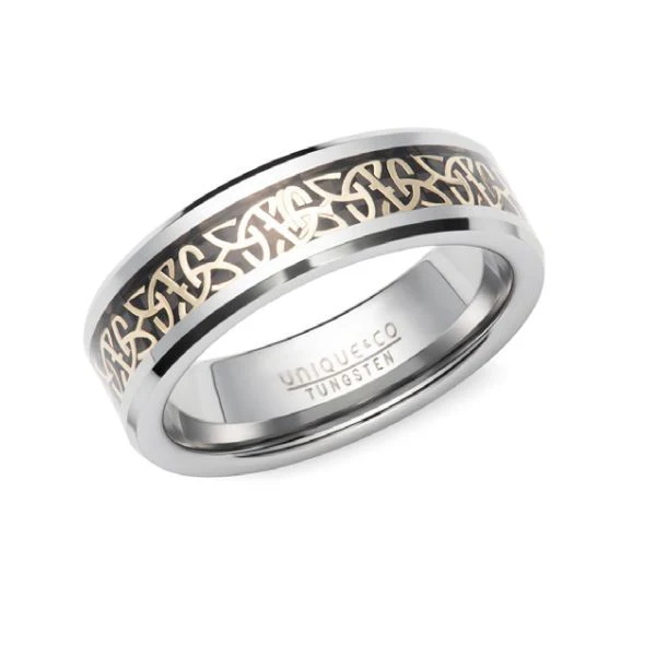 Unique 7mm Tungsten Carbide Celtic Ring (66)