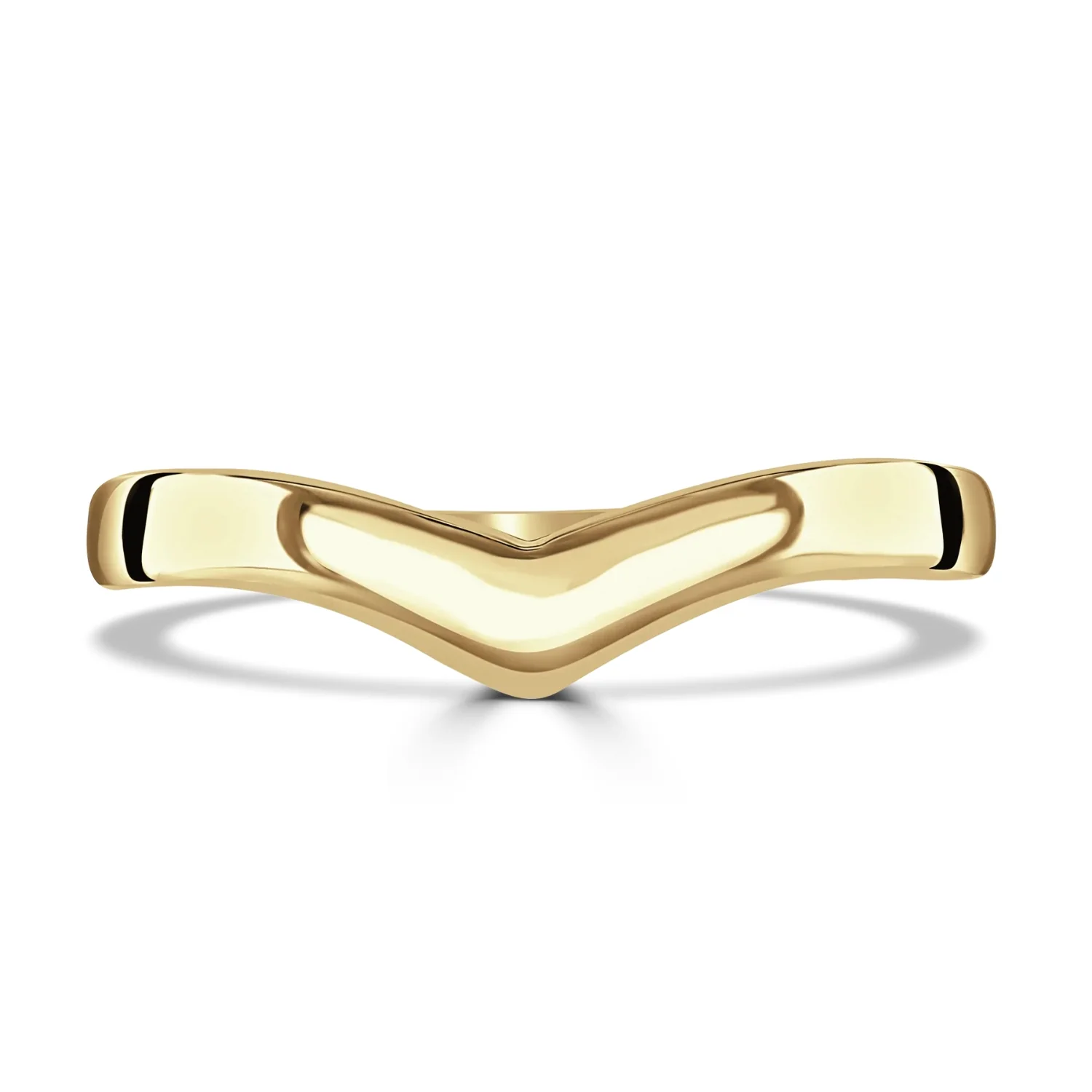 Wishbone 9ct Yellow Gold Wedding Ring by Brown & Newirth - Image 2