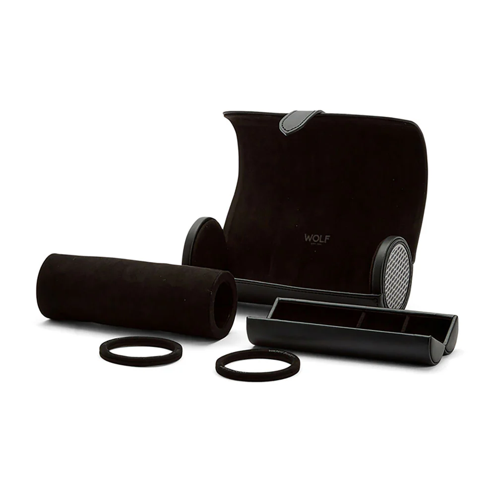 Wolf Axis Powder Coat Black Triple Watch Roll - Image 2
