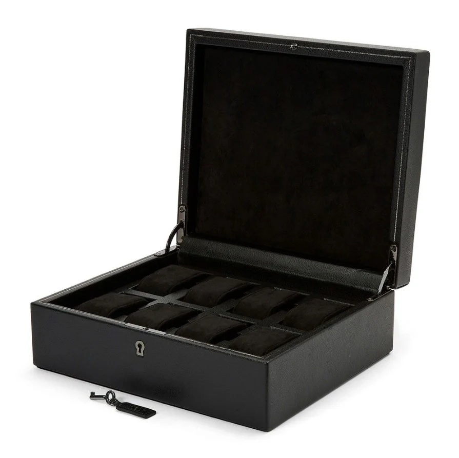 Wolf British Racing 8 Piece Watch Box Black - Image 3