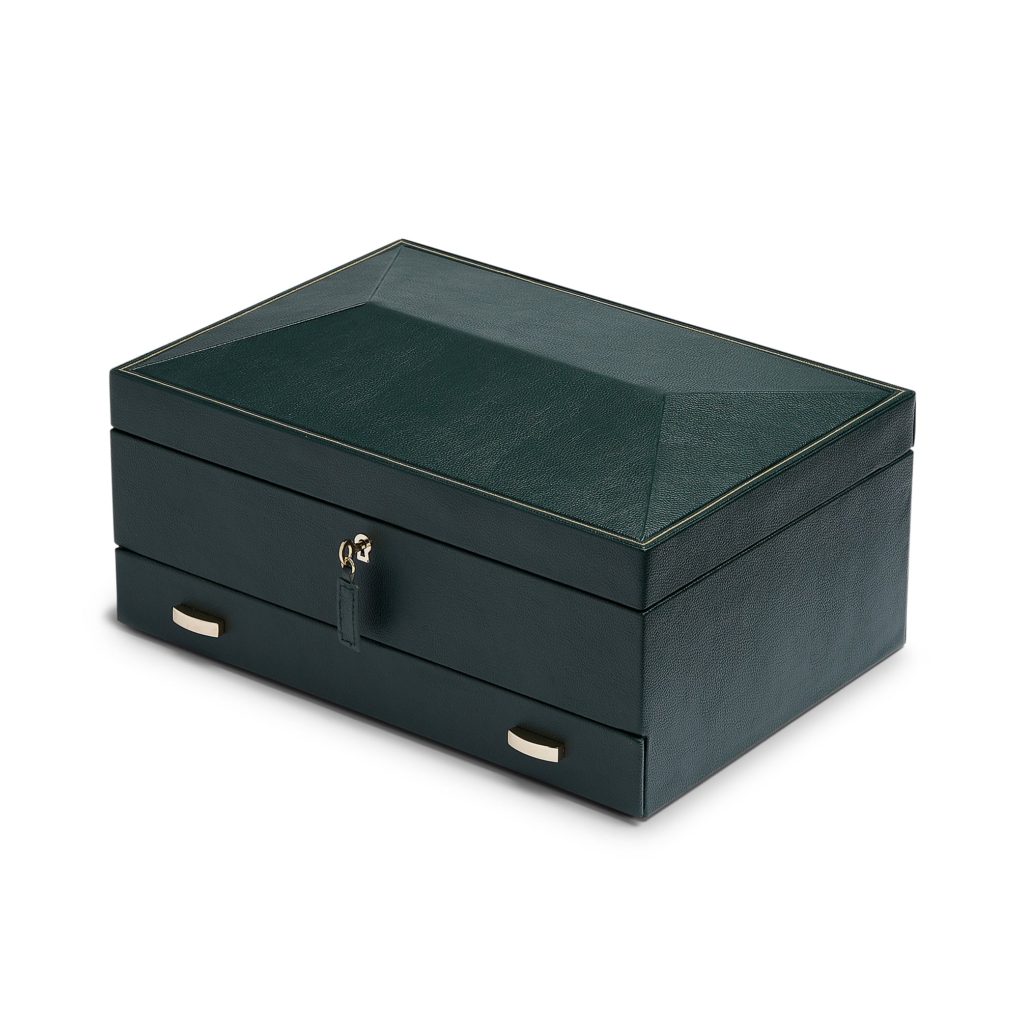 WOLF British Racing Green 10 Piece Watch Box with Storage - Image 4