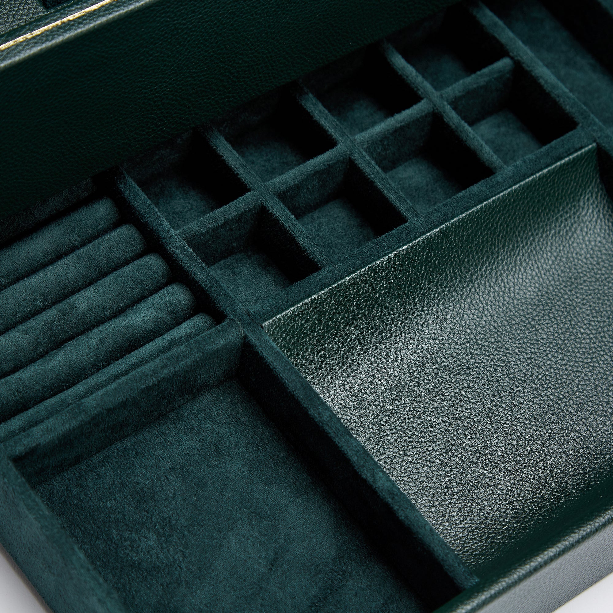 WOLF British Racing Green 10 Piece Watch Box with Storage - Image 5