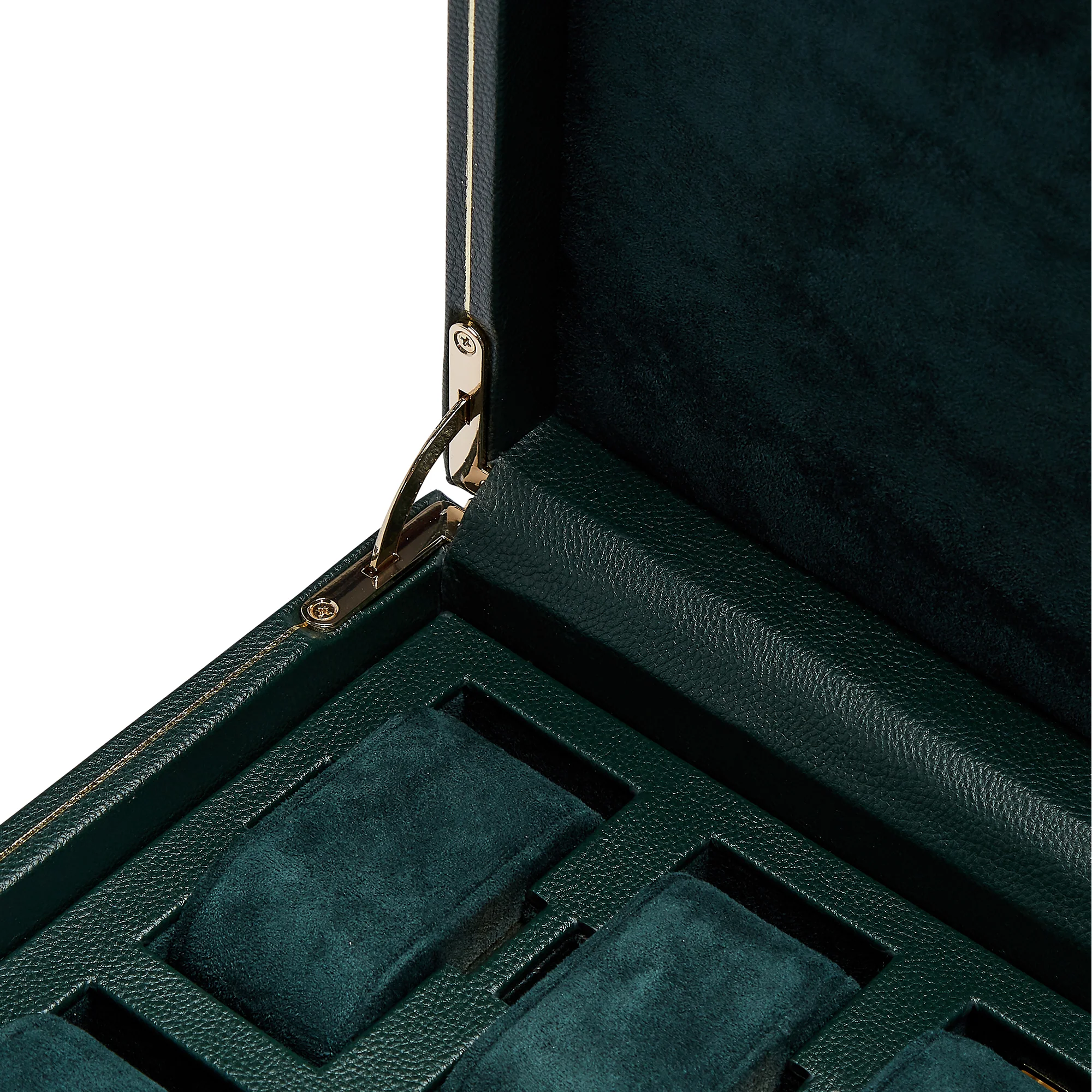 WOLF British Racing Green 10 Piece Watch Box with Storage - Image 6