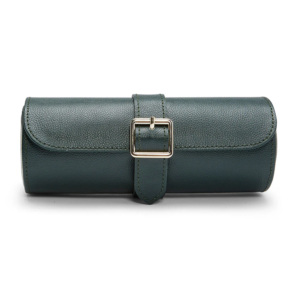 WOLF British Racing Green Triple Watch Roll