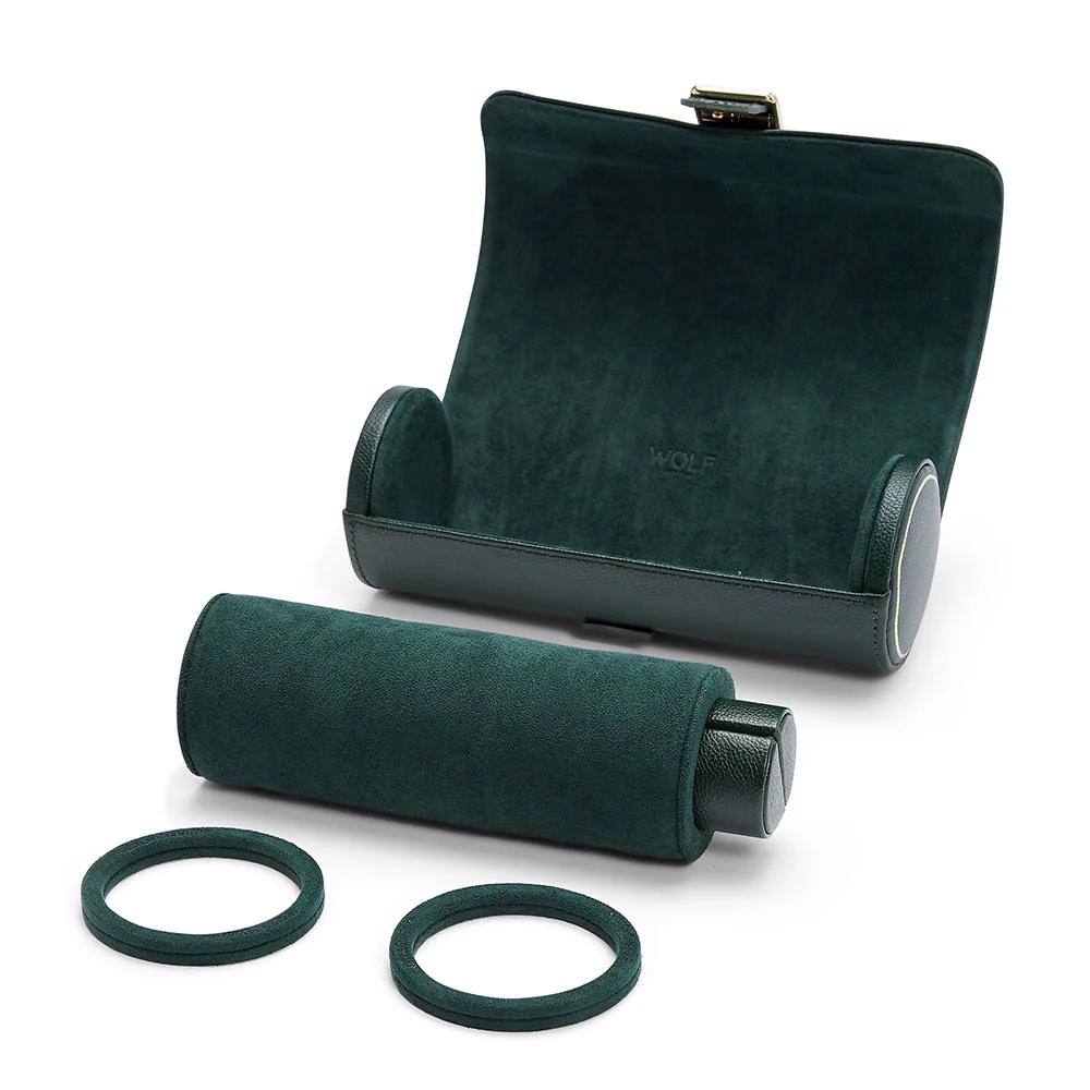 WOLF British Racing Green Triple Watch Roll - Image 4