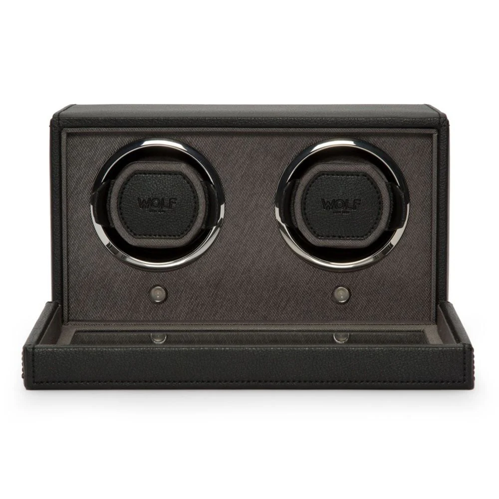 WOLF Cub Double Black Watch Winder with Cover - ONLINE EXCLUSIVE - Image 4