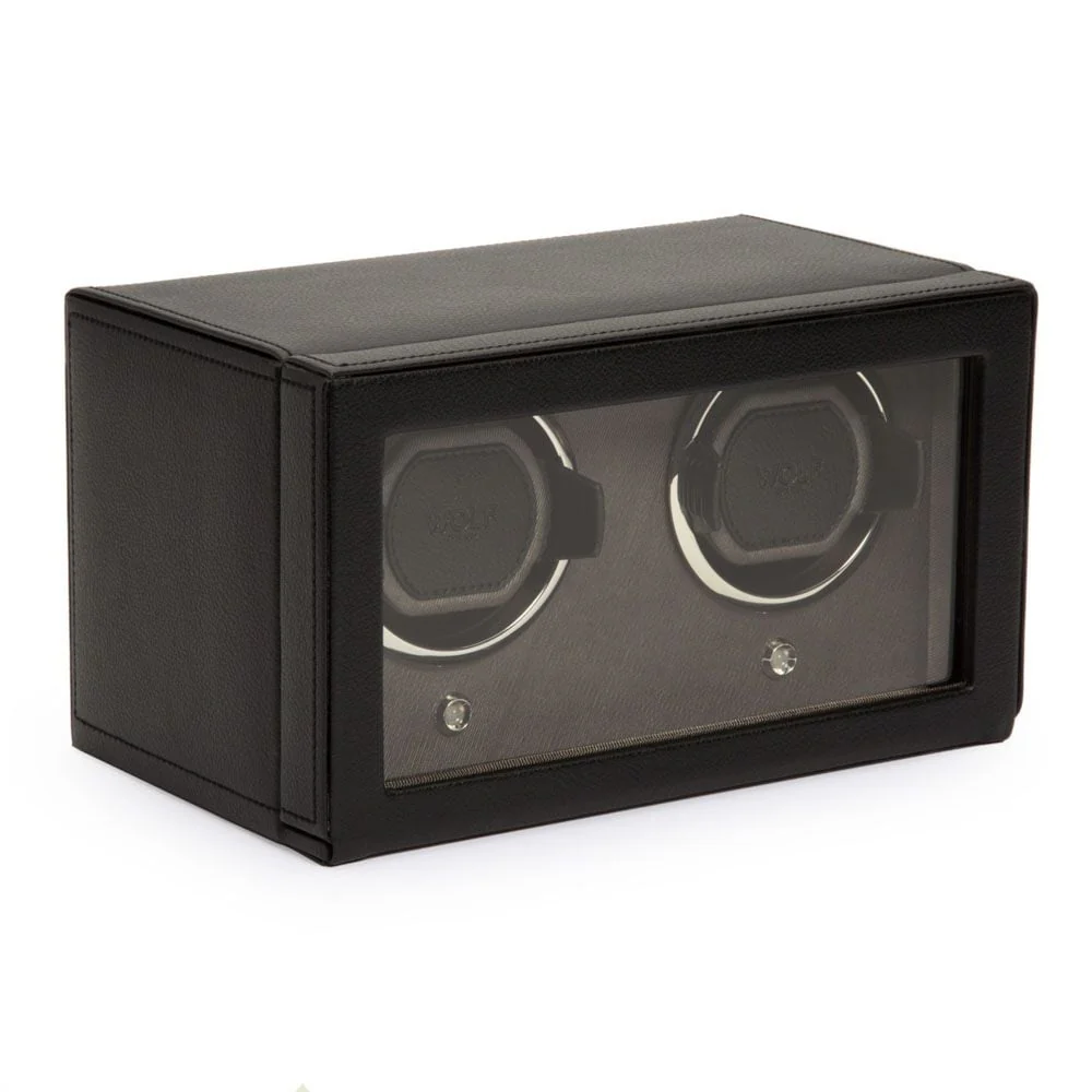 WOLF Cub Double Black Watch Winder with Cover - ONLINE EXCLUSIVE - Image 5
